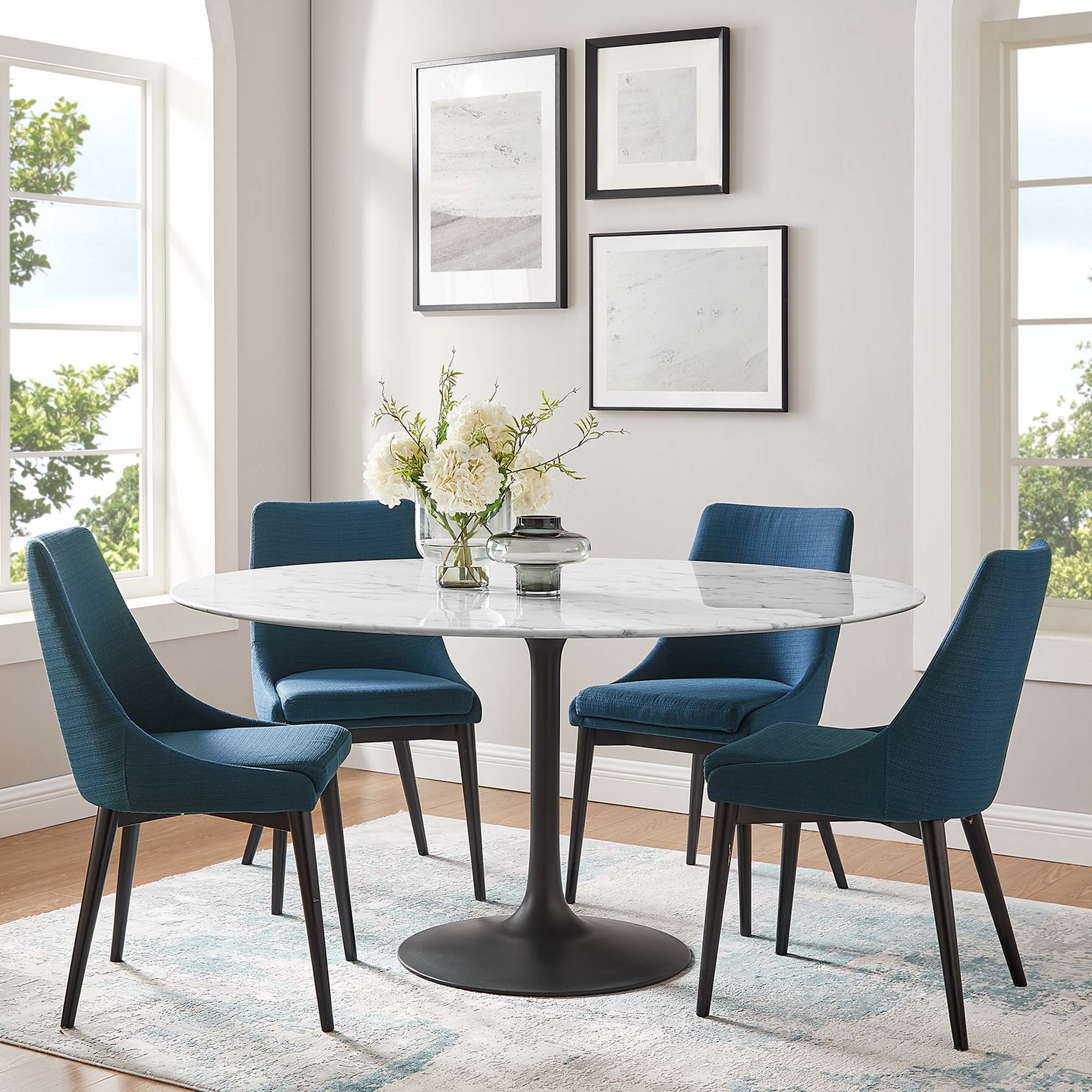Lippa 60" Round Faux Marble Dining Table by Modway - Image 6