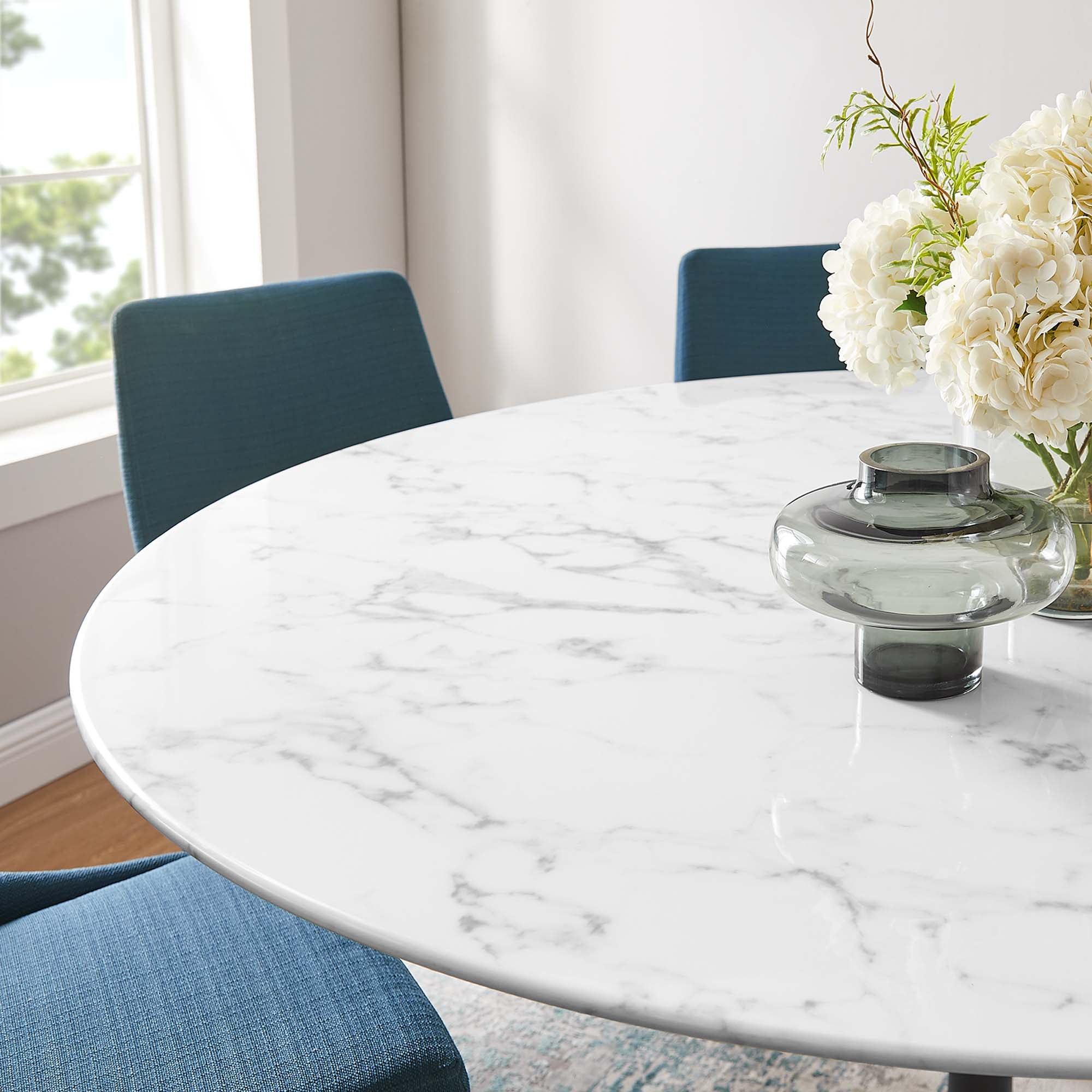 Lippa 60" Round Faux Marble Dining Table by Modway - Image 7