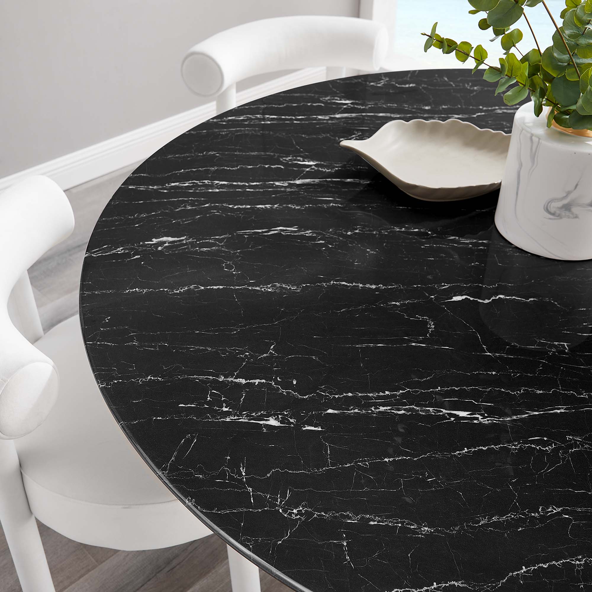 Lippa 60" Round Faux Marble Dining Table by Modway - Image 7