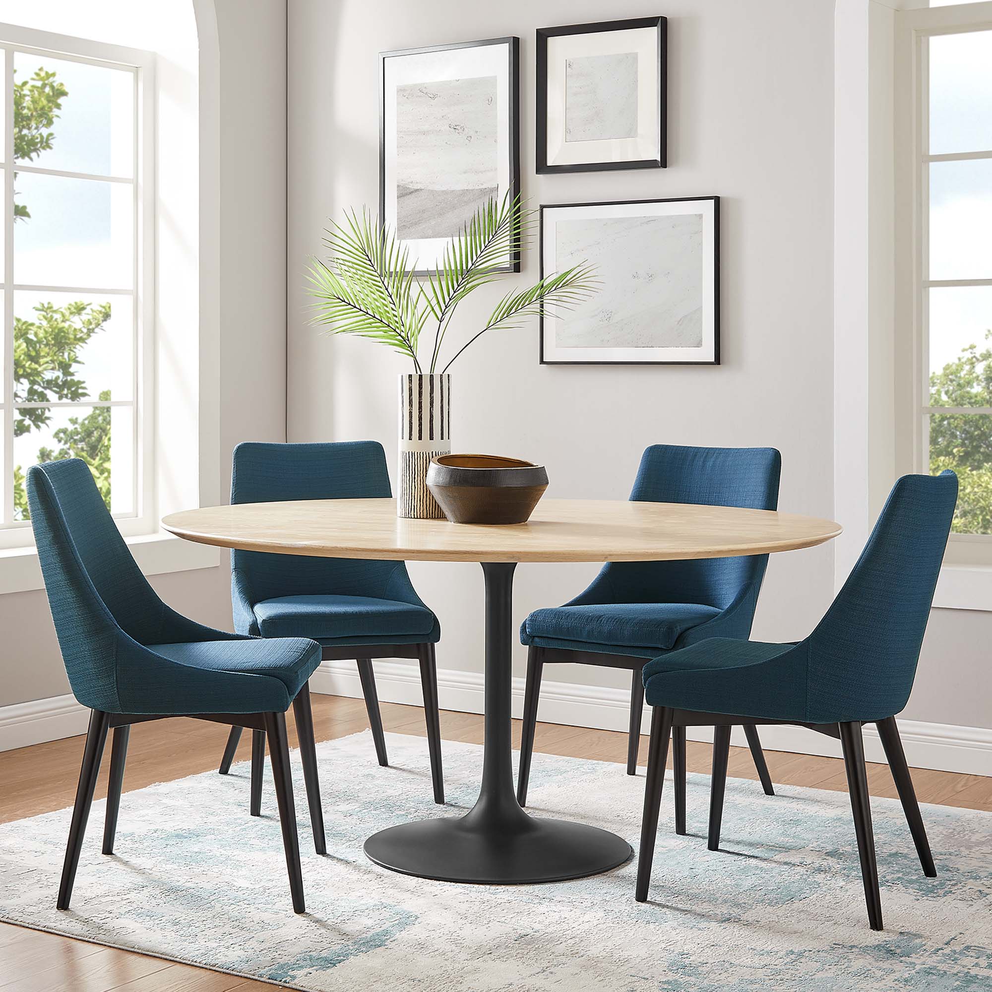 Lippa 60" Round Wood Dining Table by Modway - Image 6