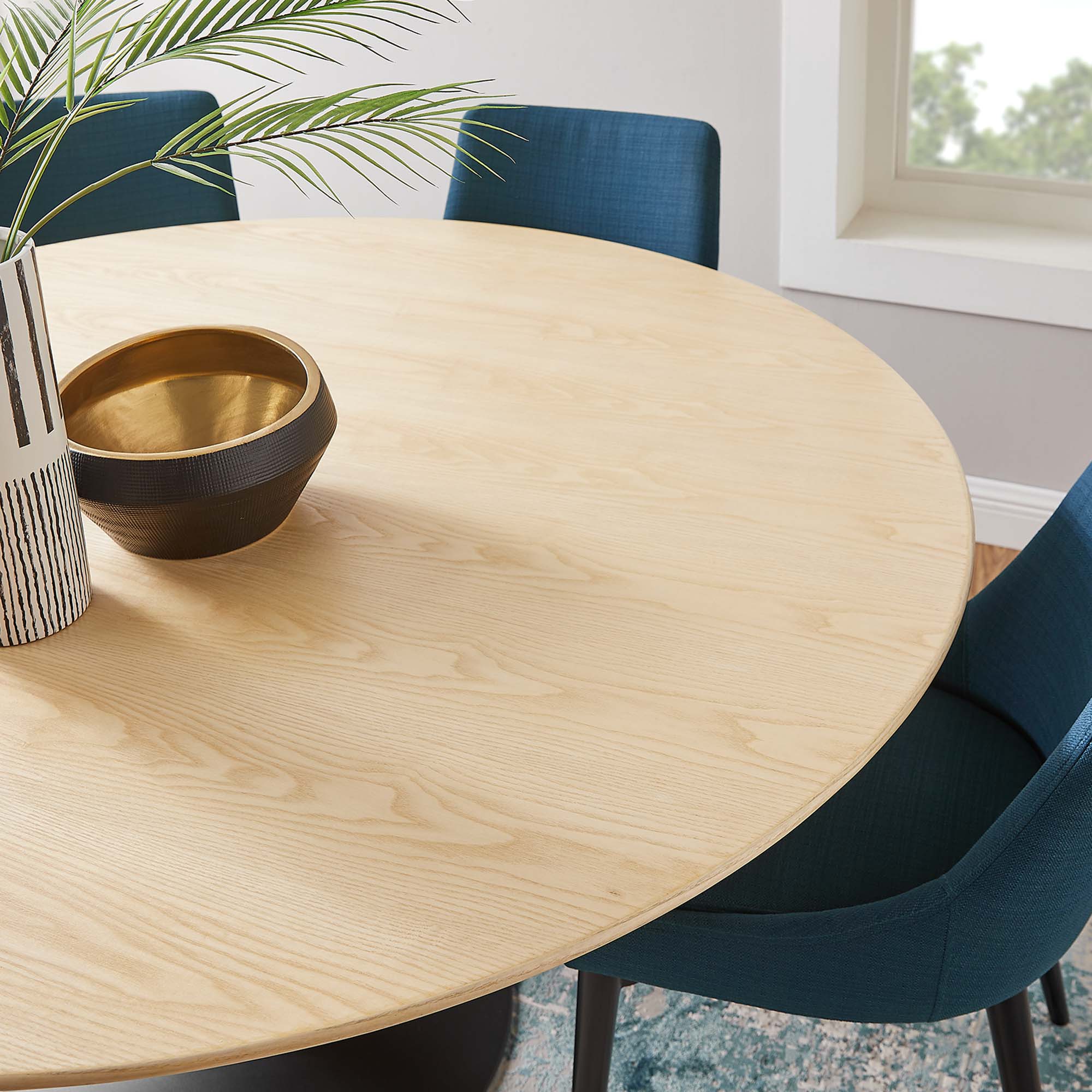 Lippa 60" Round Wood Dining Table by Modway - Image 7