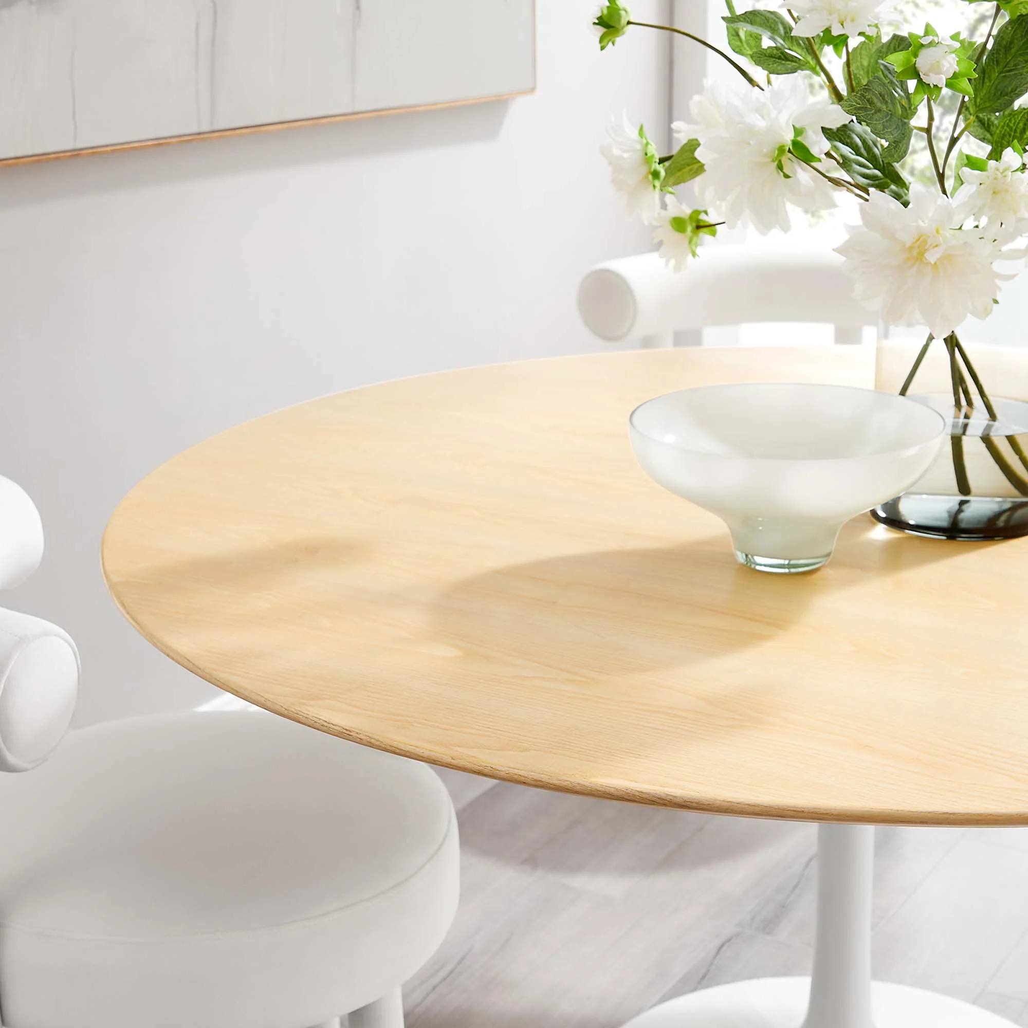 Lippa 60" Round Wood Dining Table by Modway - Image 7