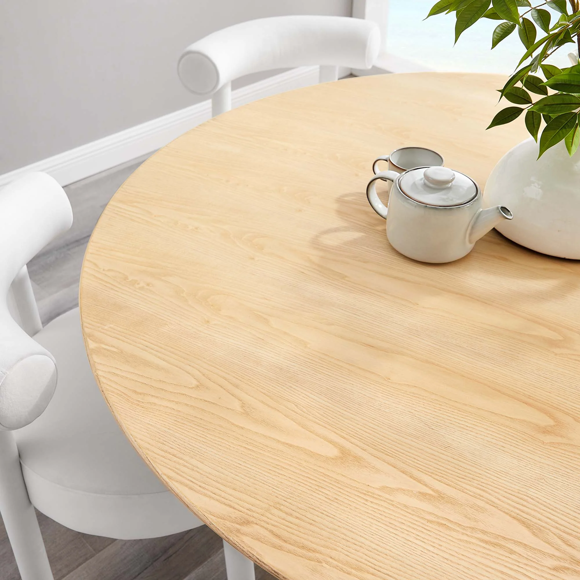 Lippa 60" Round Wood Dining Table by Modway - Image 7