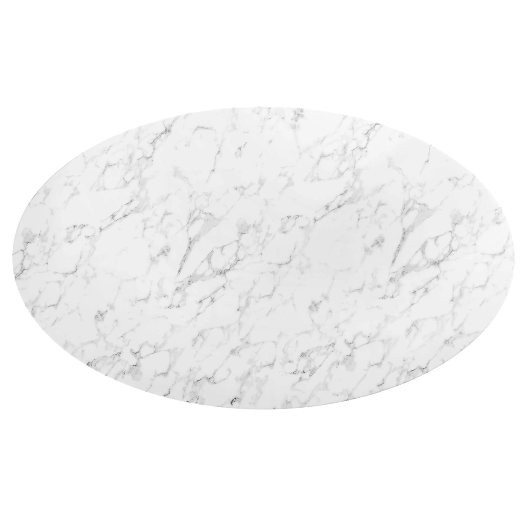Lippa 78" Oval Faux Marble Dining Table by Modway - Image 4