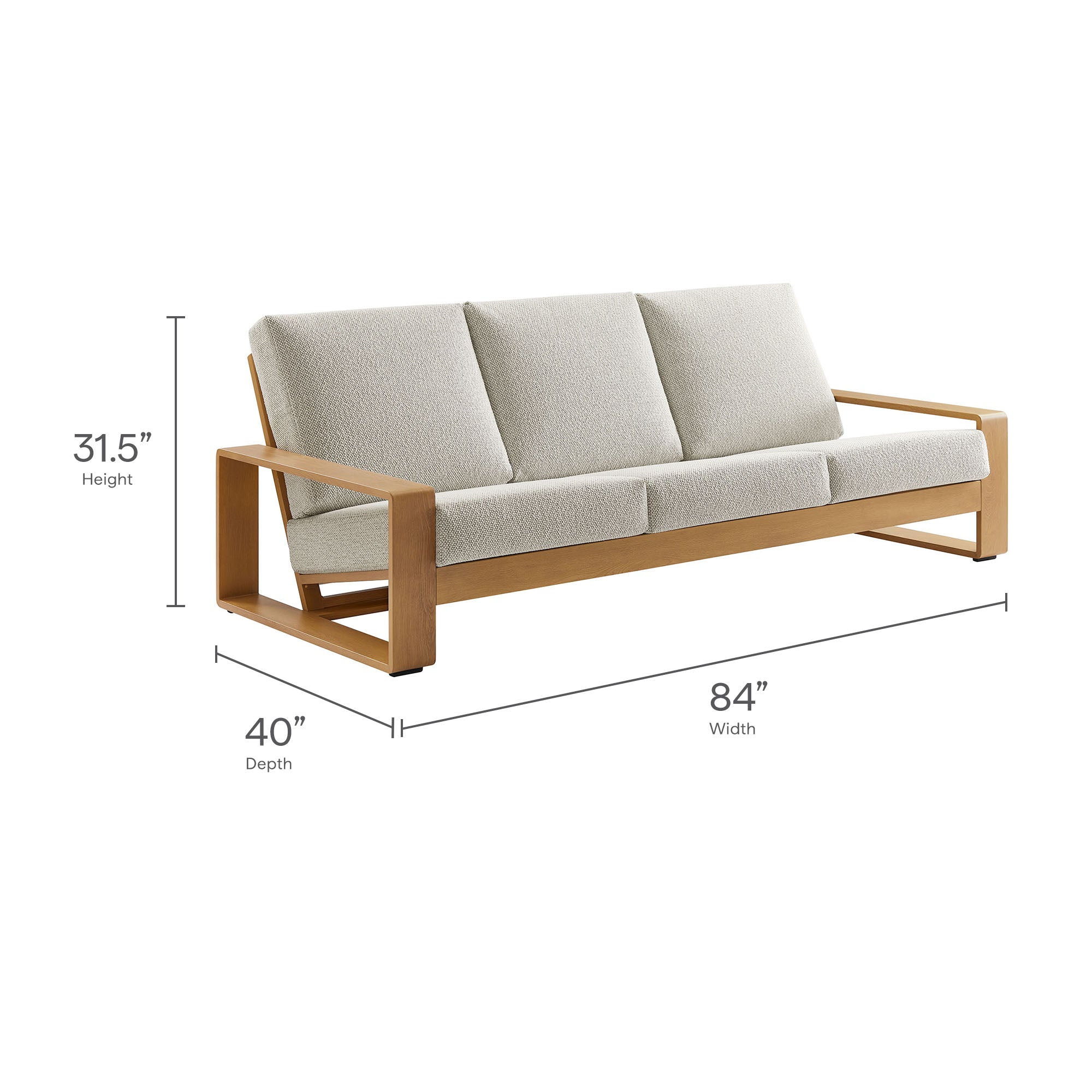 Lirienne 2-Piece Outdoor Patio Aluminum Faux Wood Furniture Set - Image 11