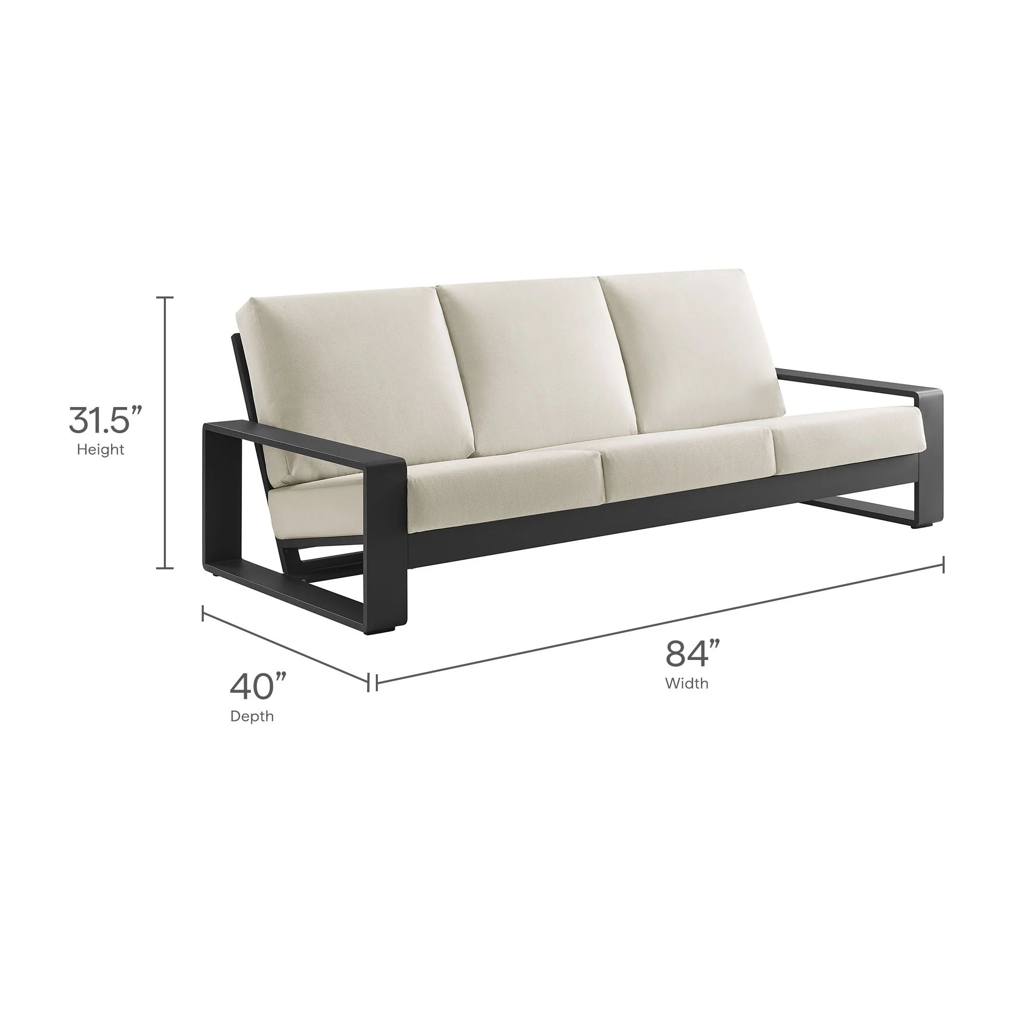 Lirienne 2-Piece Outdoor Patio Aluminum Furniture Set by Modway - Image 3