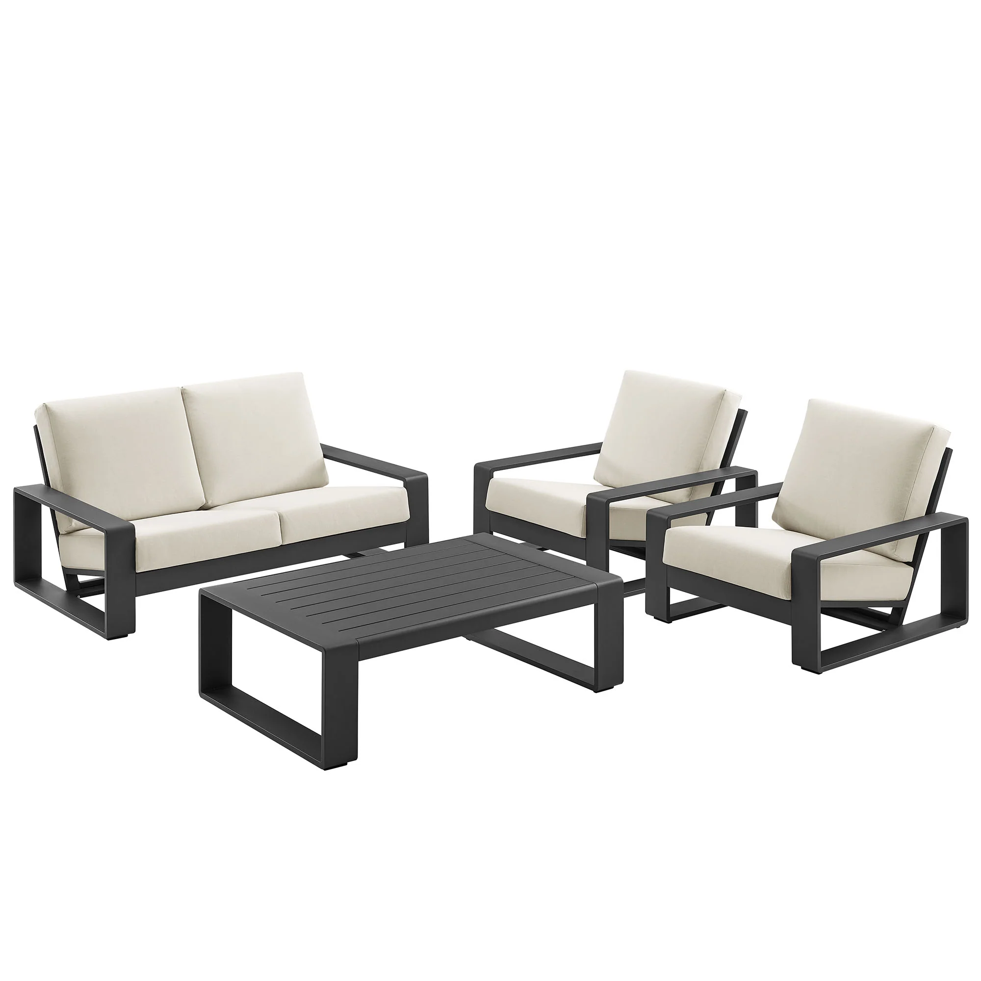 Lirienne 4-Piece Outdoor Patio Aluminum Furniture Set by Modway - Image 21