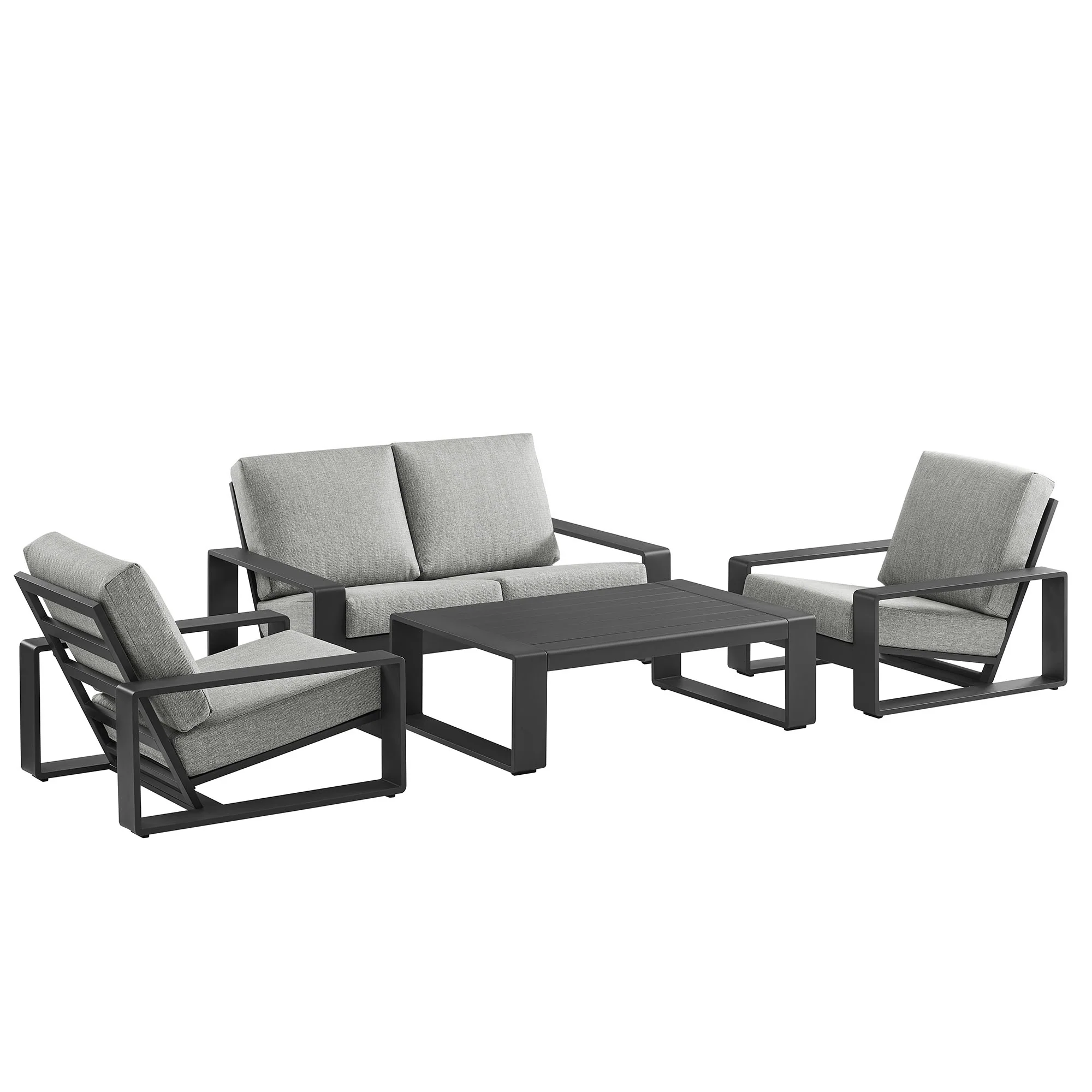 Lirienne 4-Piece Outdoor Patio Aluminum Furniture Set by Modway - Image 3