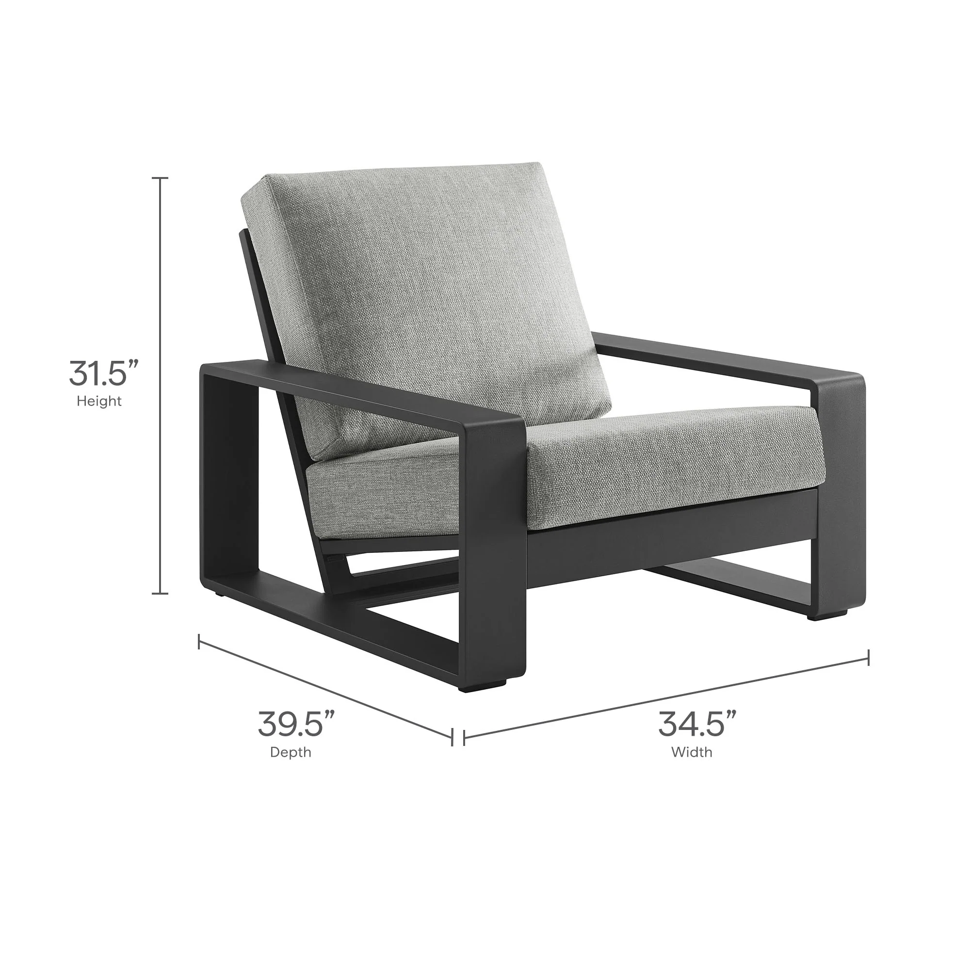 Lirienne 4-Piece Outdoor Patio Aluminum Furniture Set by Modway - Image 10