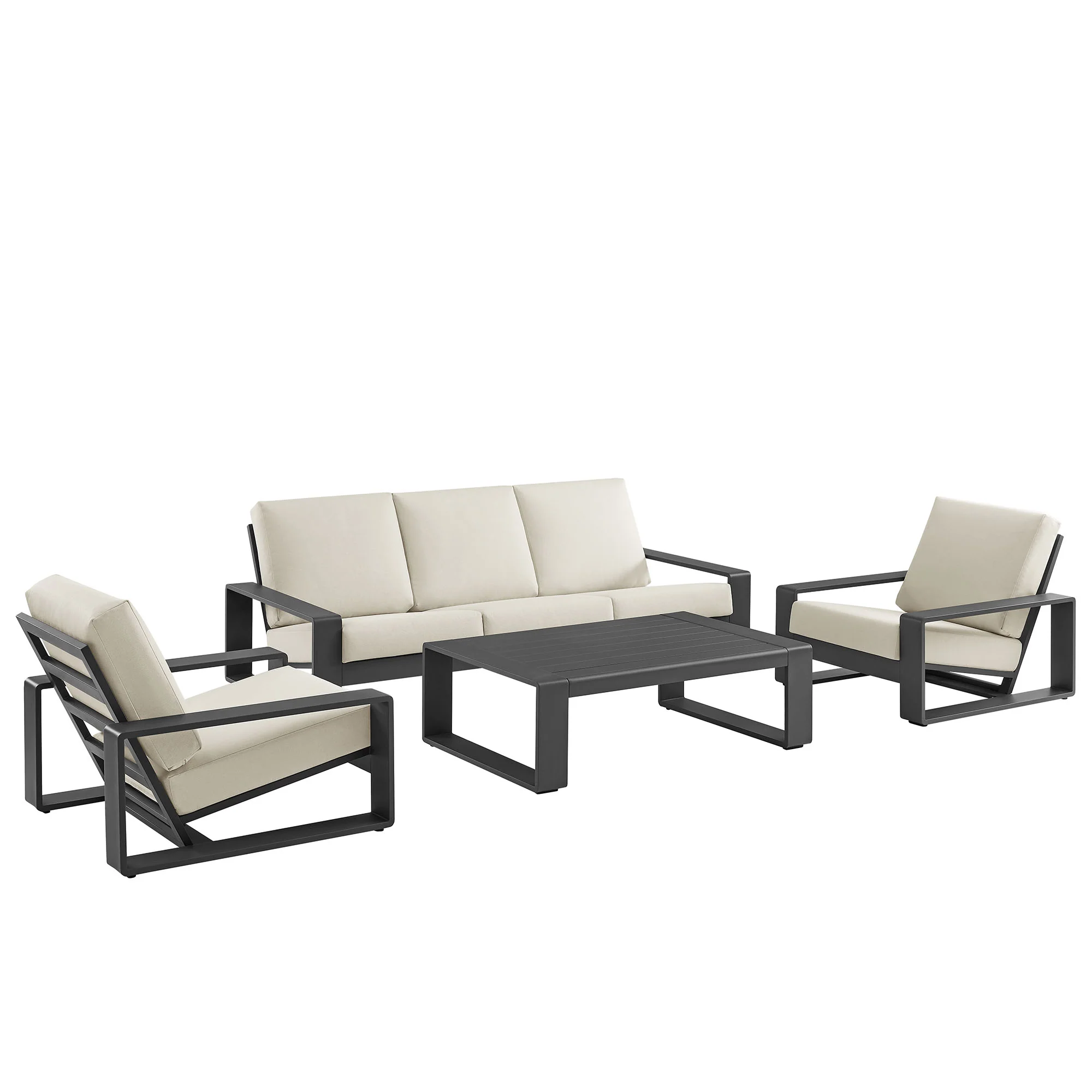 Lirienne 4-Piece Outdoor Patio Aluminum Furniture Set by Modway - Image 3