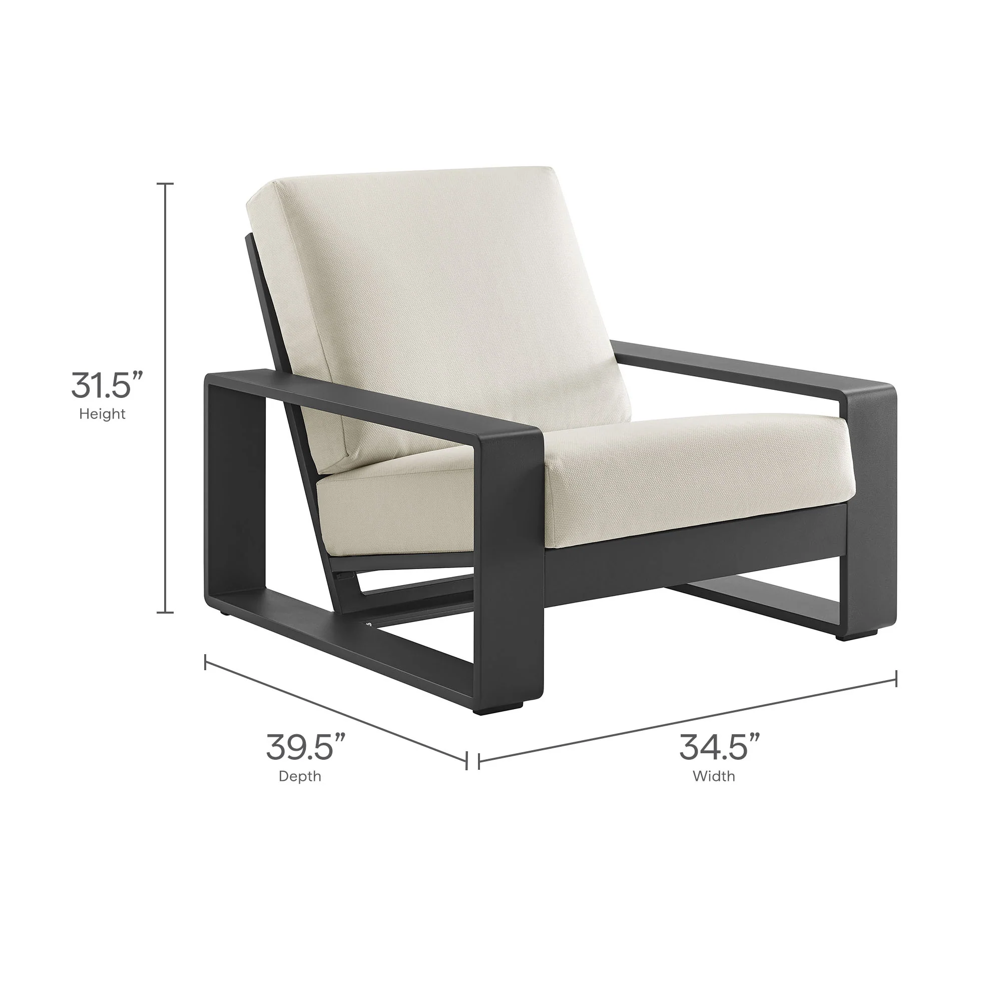Lirienne 4-Piece Outdoor Patio Aluminum Furniture Set by Modway - Image 6
