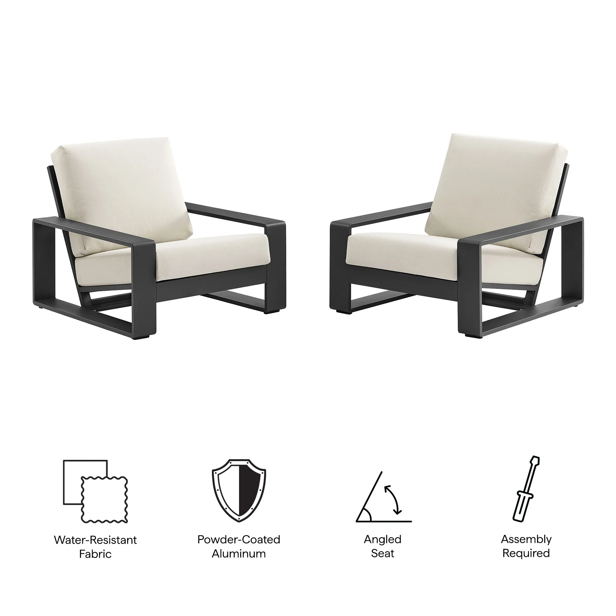 Lirienne Outdoor Patio Aluminum Faux Wood Armchairs Set of 2 by Modway - Image 19