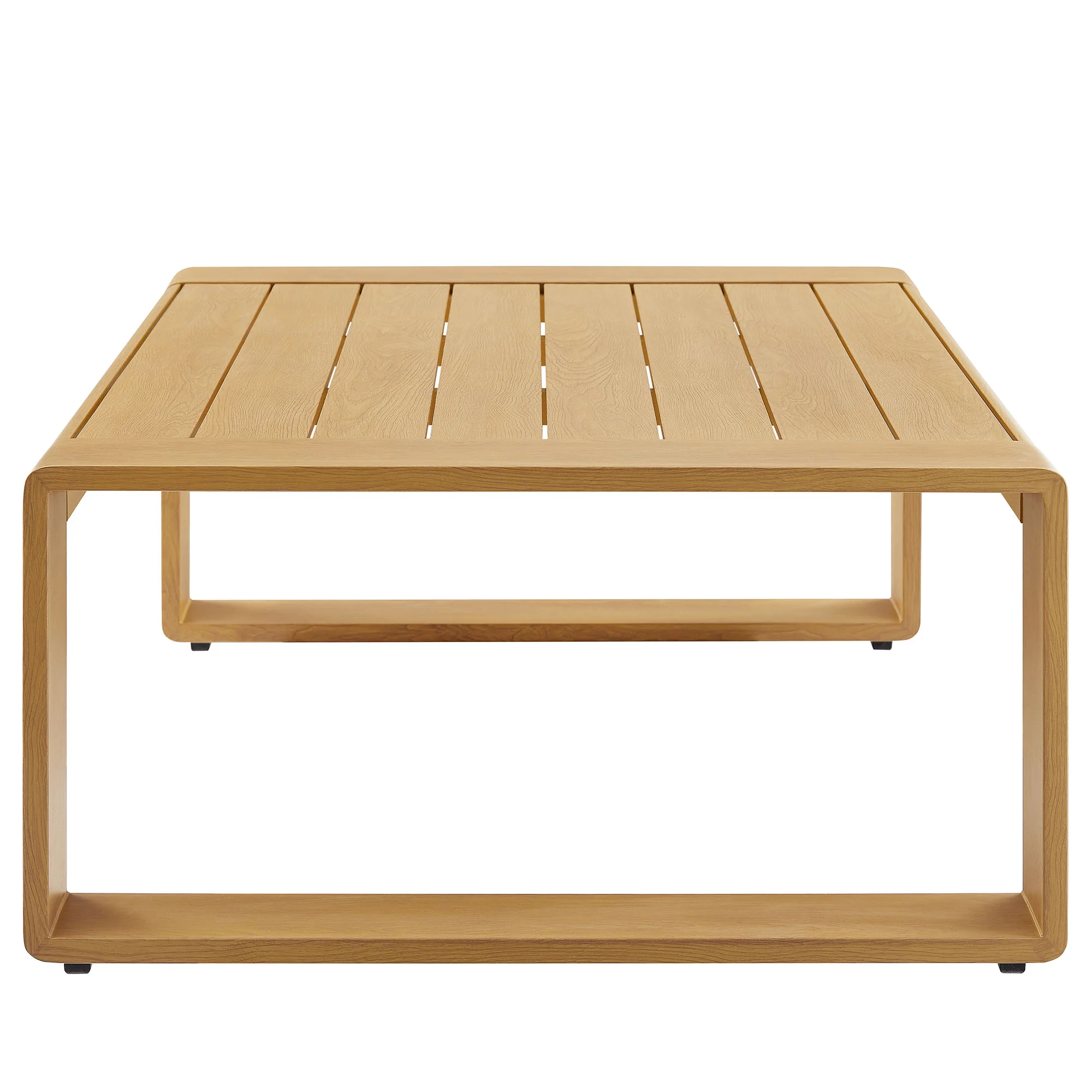Lirienne Outdoor Patio Aluminum Faux Wood Coffee Table by Modway - Image 4
