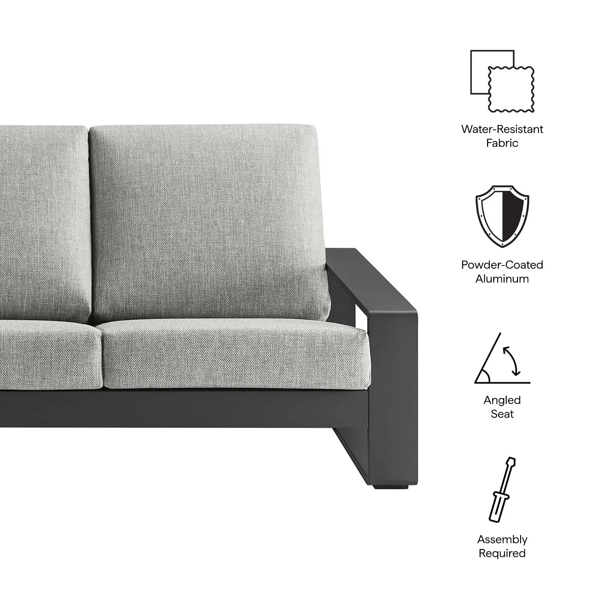 Lirienne Outdoor Patio Aluminum Sofa by Modway - Image 18