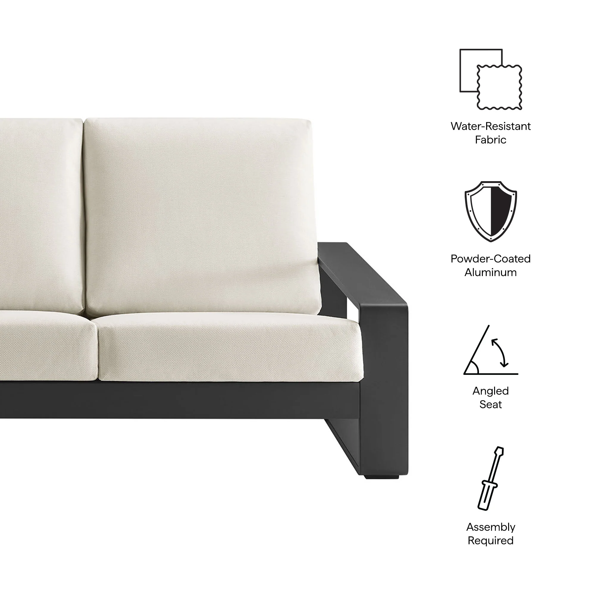 Lirienne Outdoor Patio Aluminum Sofa by Modway - Image 19