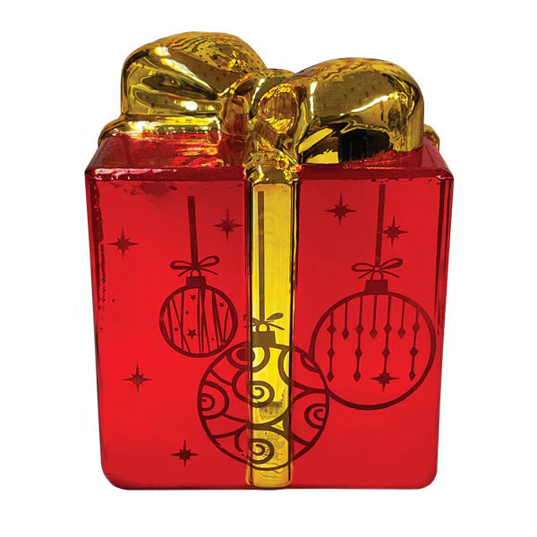 Lit Ornamental Glass Gift Box - Image 2