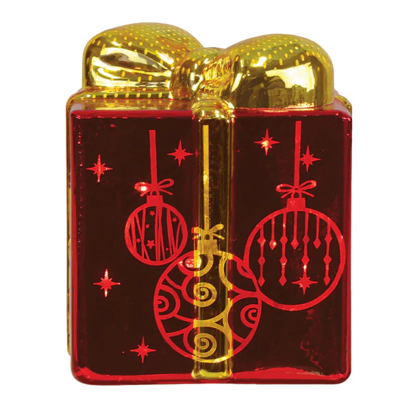 Lit Ornamental Glass Gift Box - Image 3