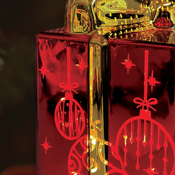 Lit Ornamental Glass Gift Box - Image 4