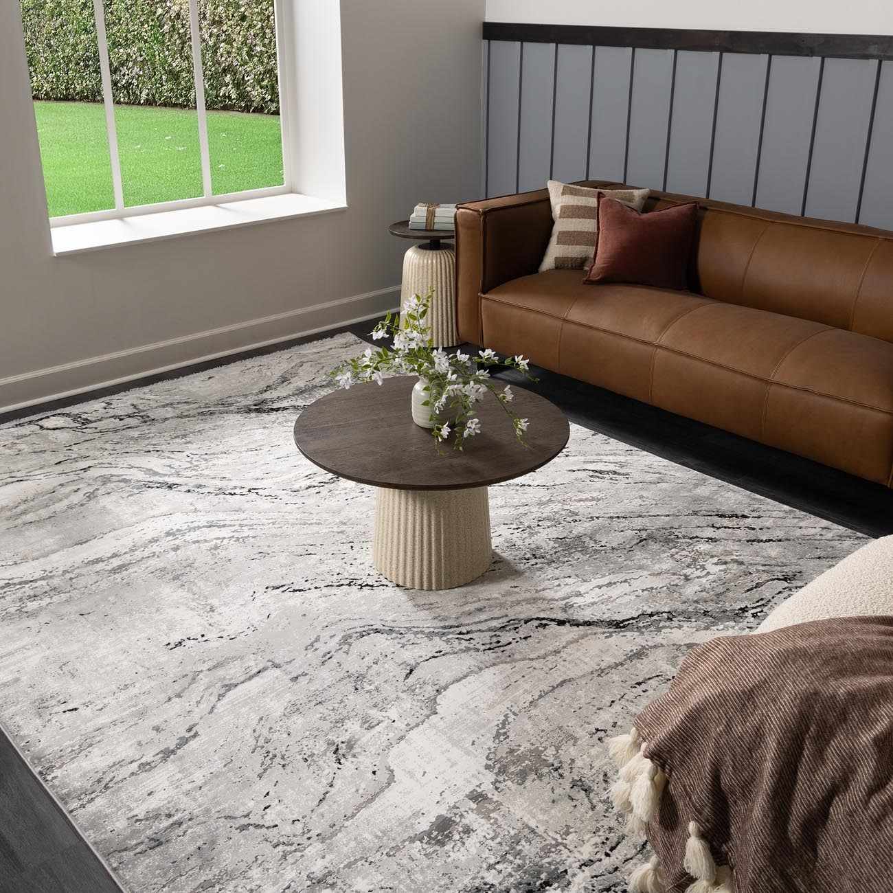 Littleport Luxury Fringed Faux Silk Rug - Clearance - Image 2