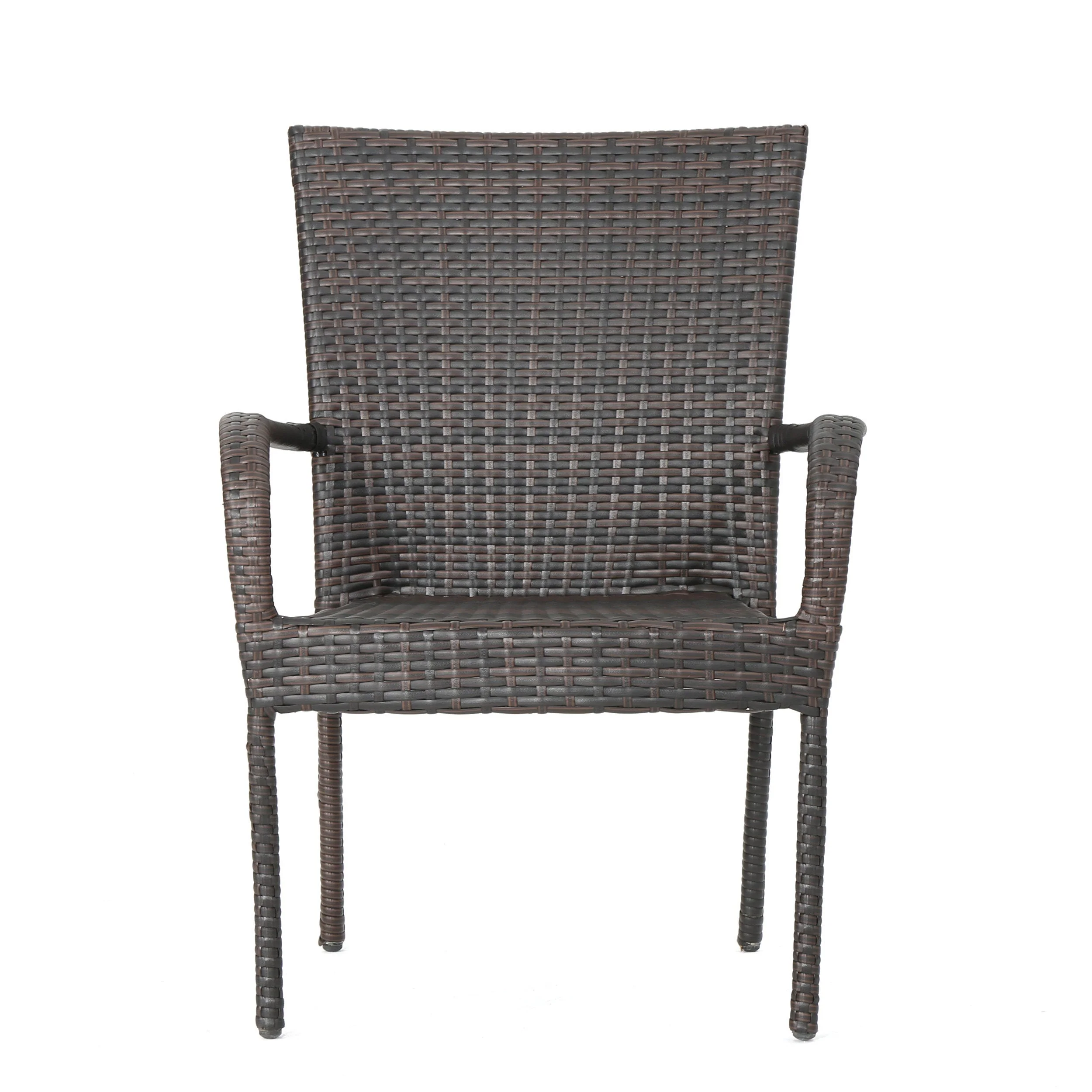 Littleton PE Wicker Stacking Chair Set of 2 - Image 6