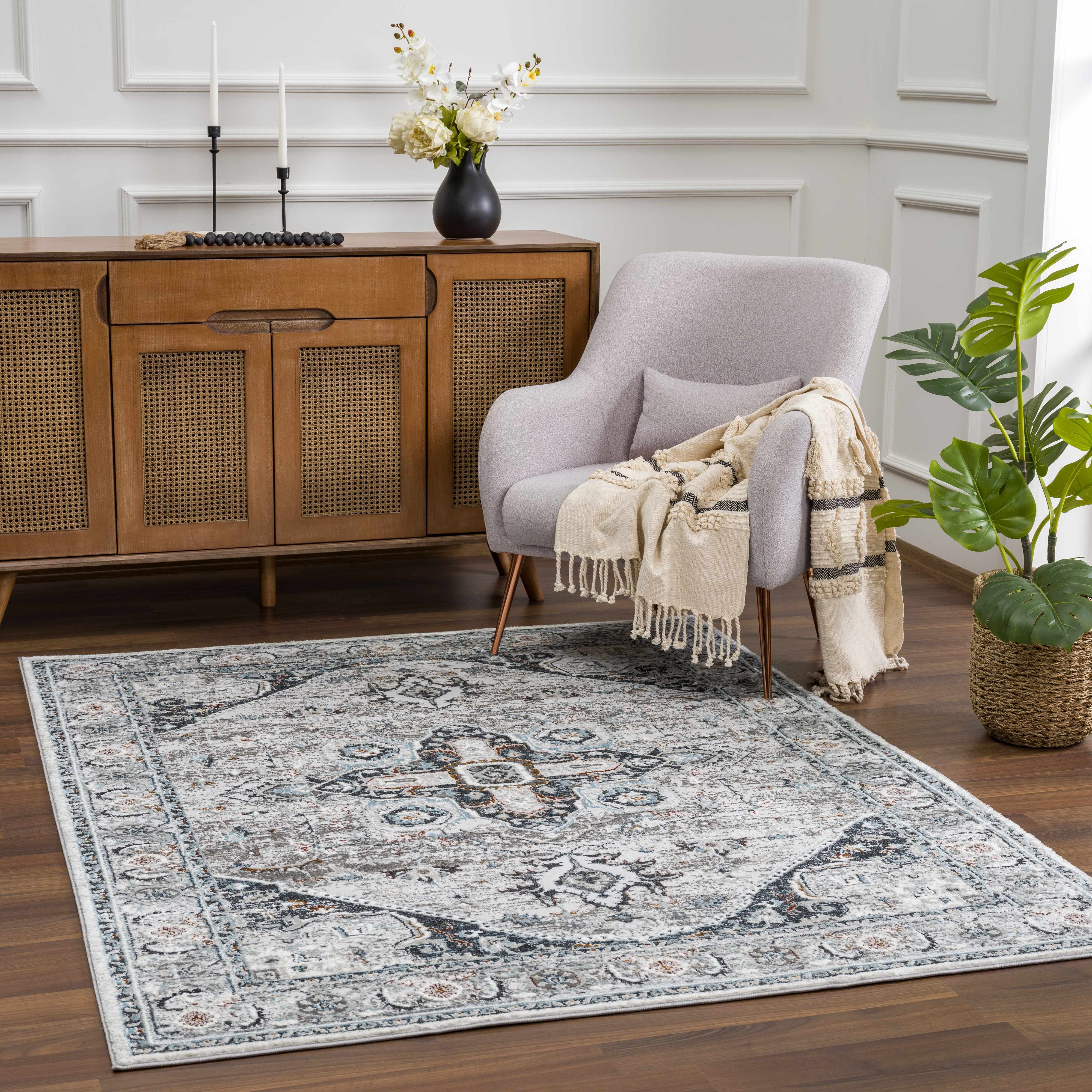 Liverpool Gray & Blue Area Rug - Clearance - Image 2