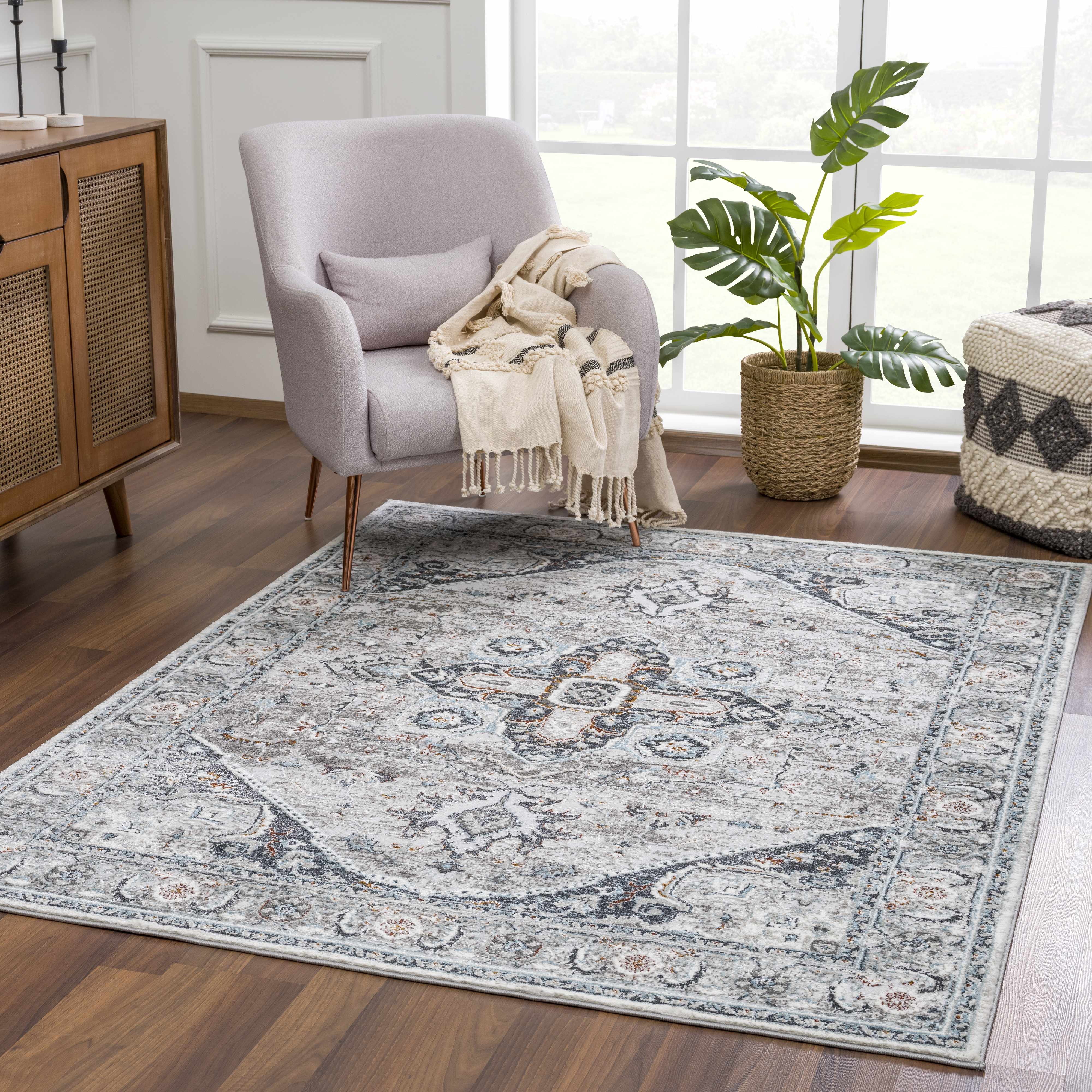 Liverpool Gray & Blue Area Rug - Clearance - Image 3