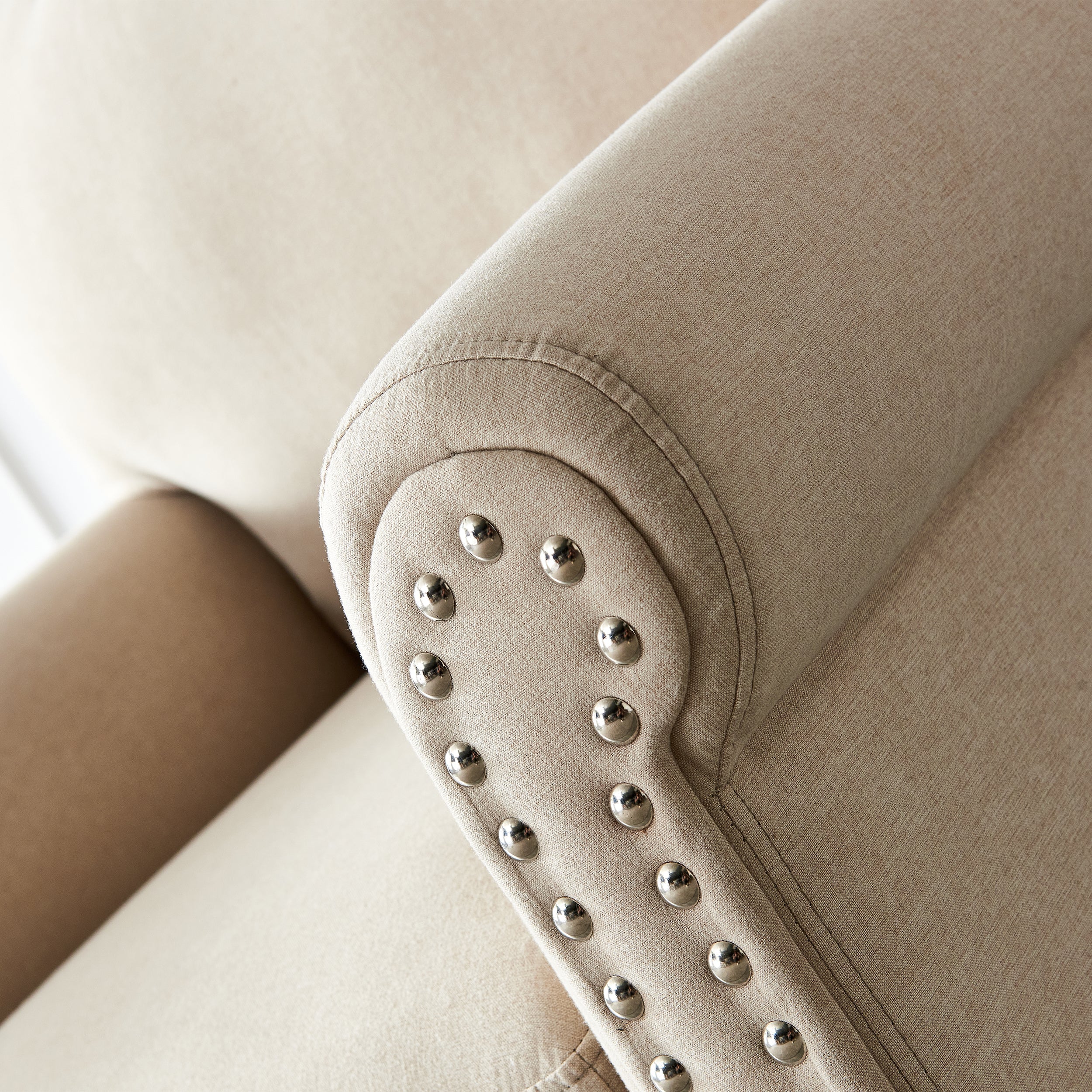 Living Room Sofa Single Seat Chair Beige - Image 5