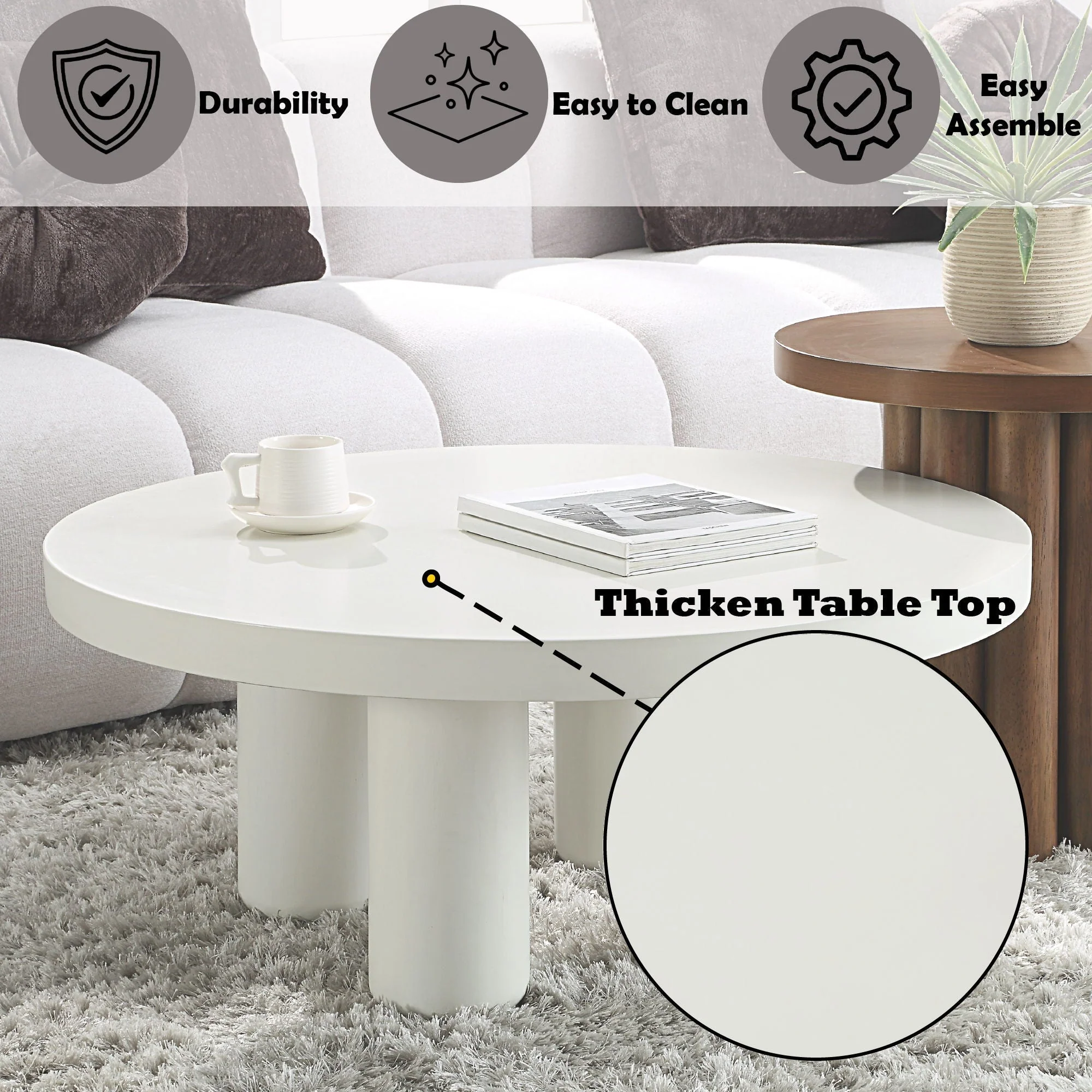 Loanna - Coffee Table - White - Image 3