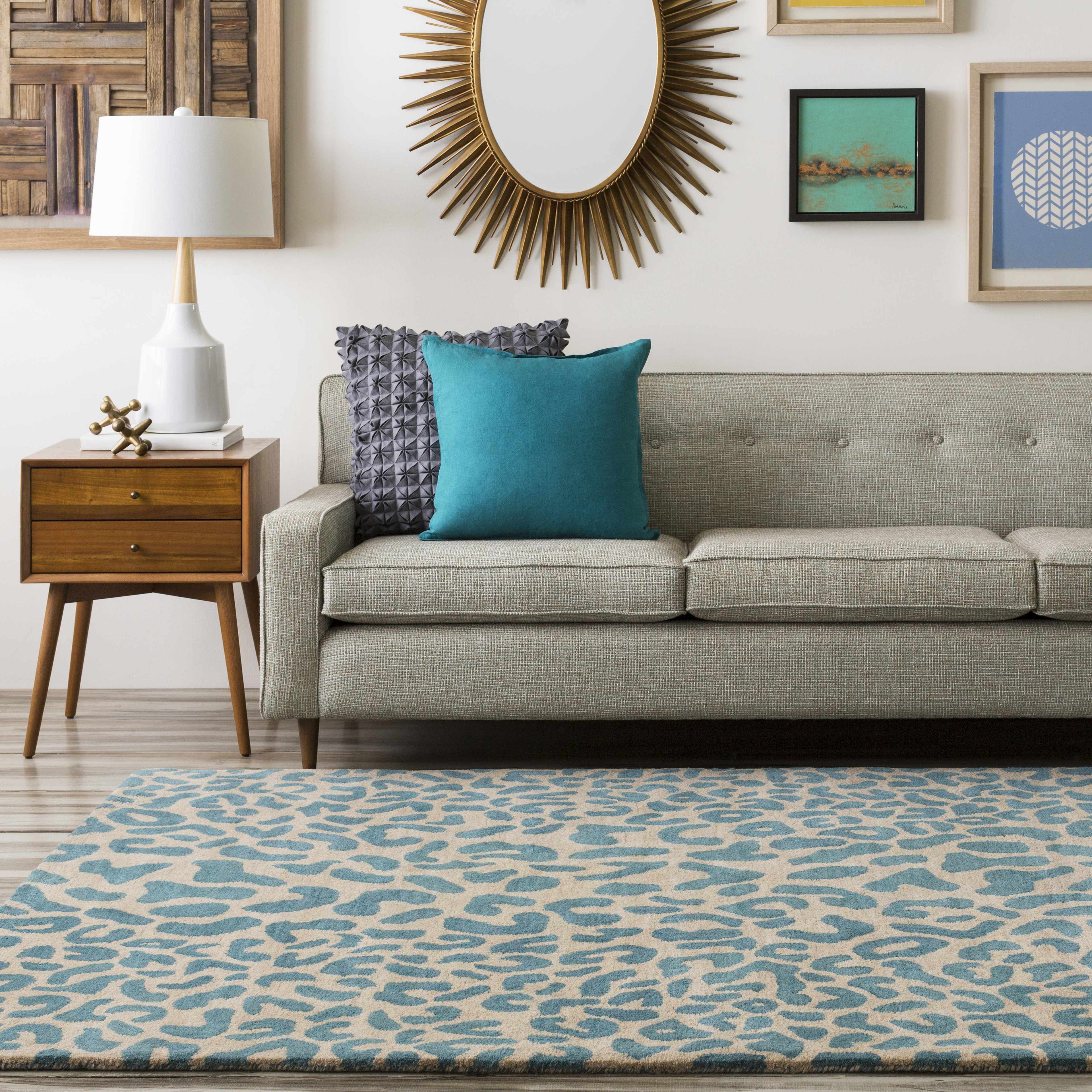 Lockbourne Leopard Print Area Rug - Image 2