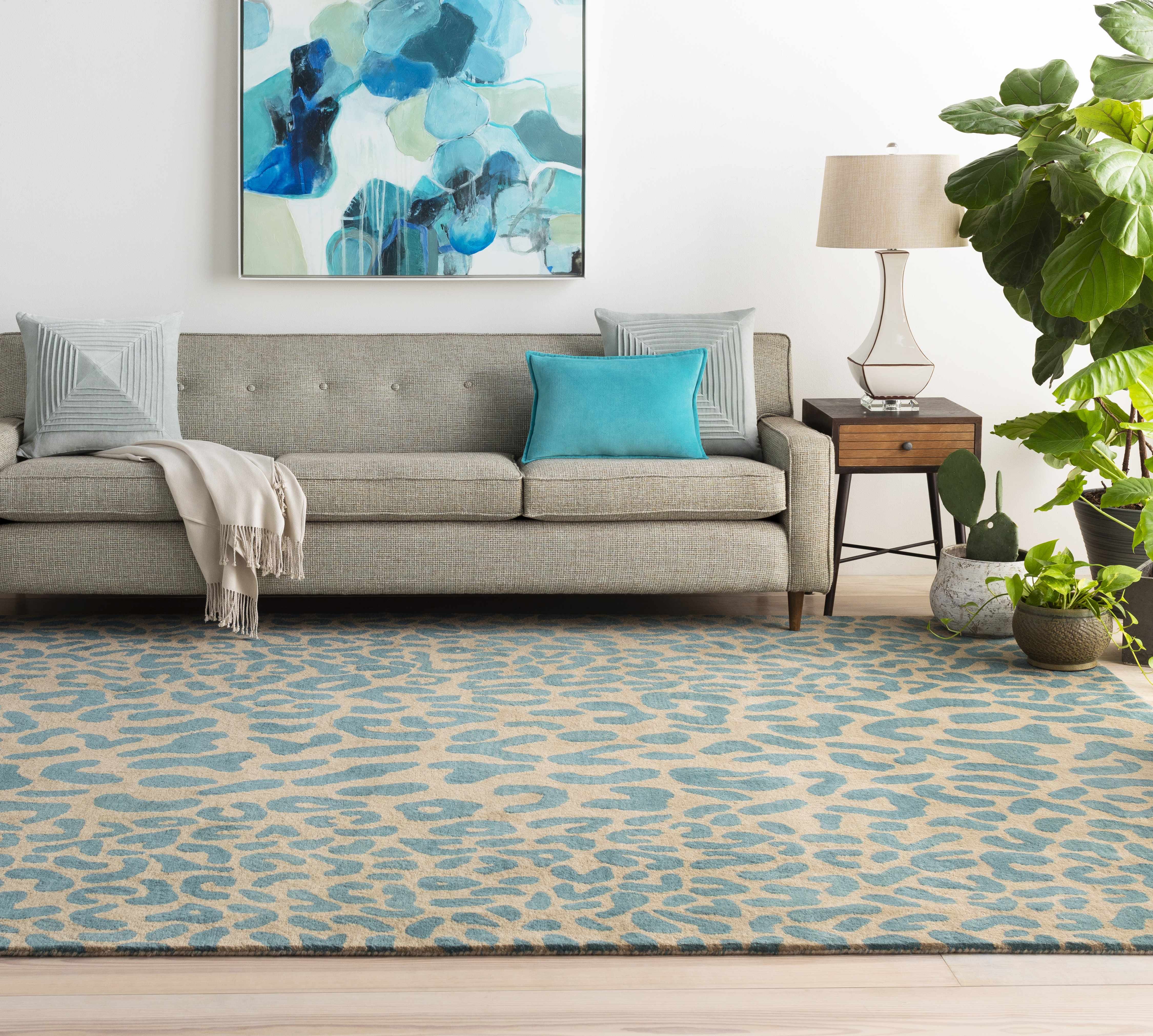 Lockbourne Leopard Print Area Rug - Image 3