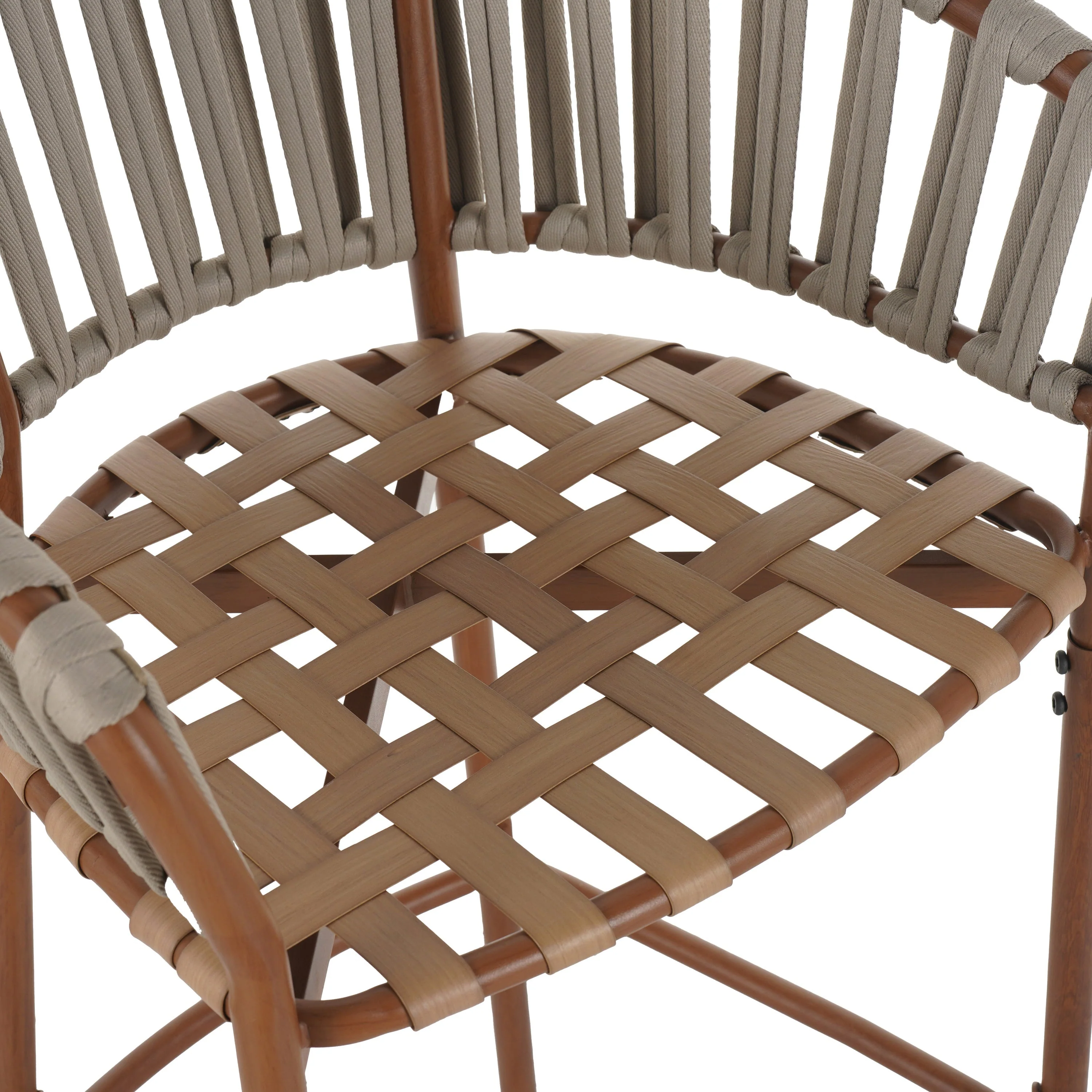 Lodi Outdoor Metal Rope Barstool Set of 2 - Image 12