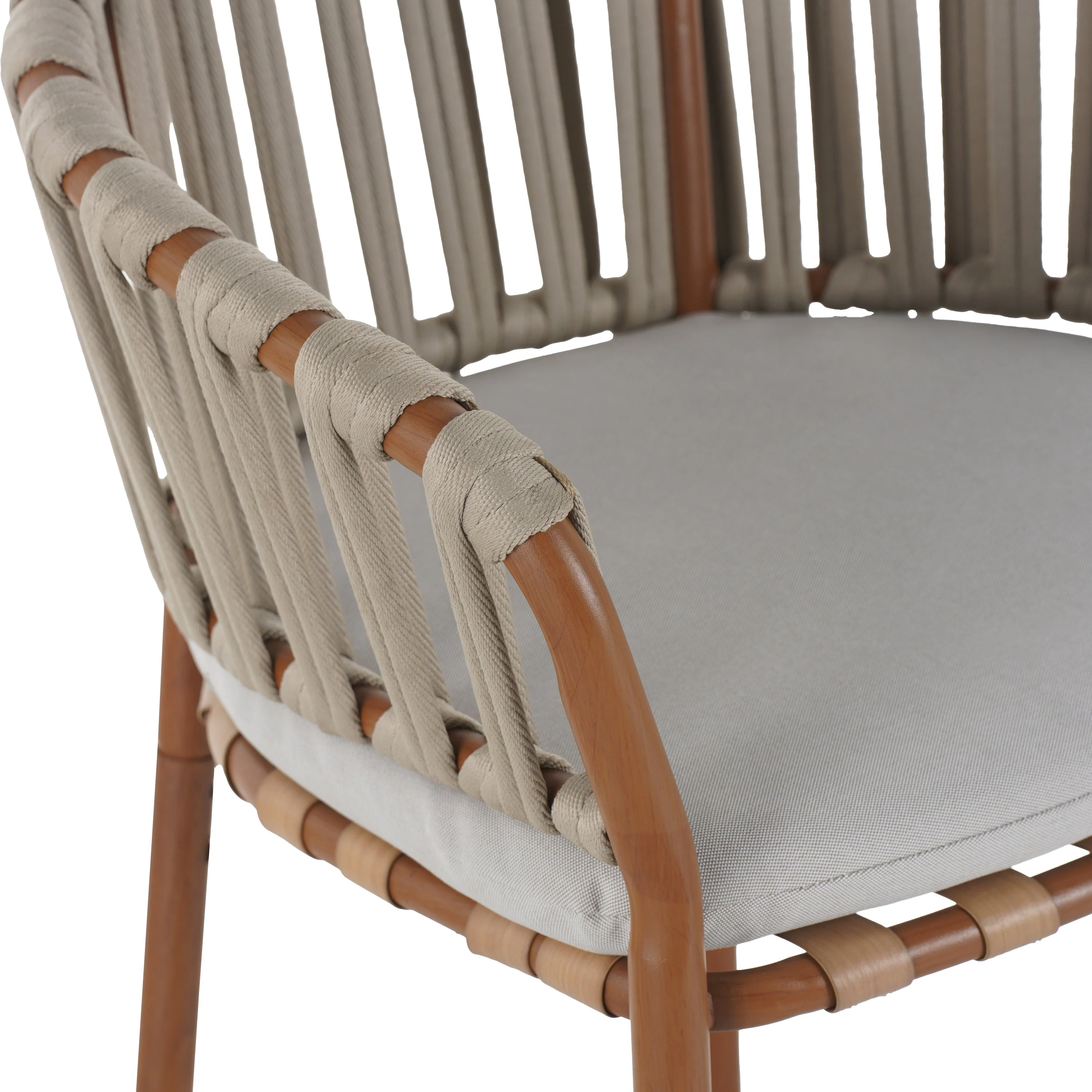 Lodi Outdoor Metal Rope Barstool Set of 2 - Image 14