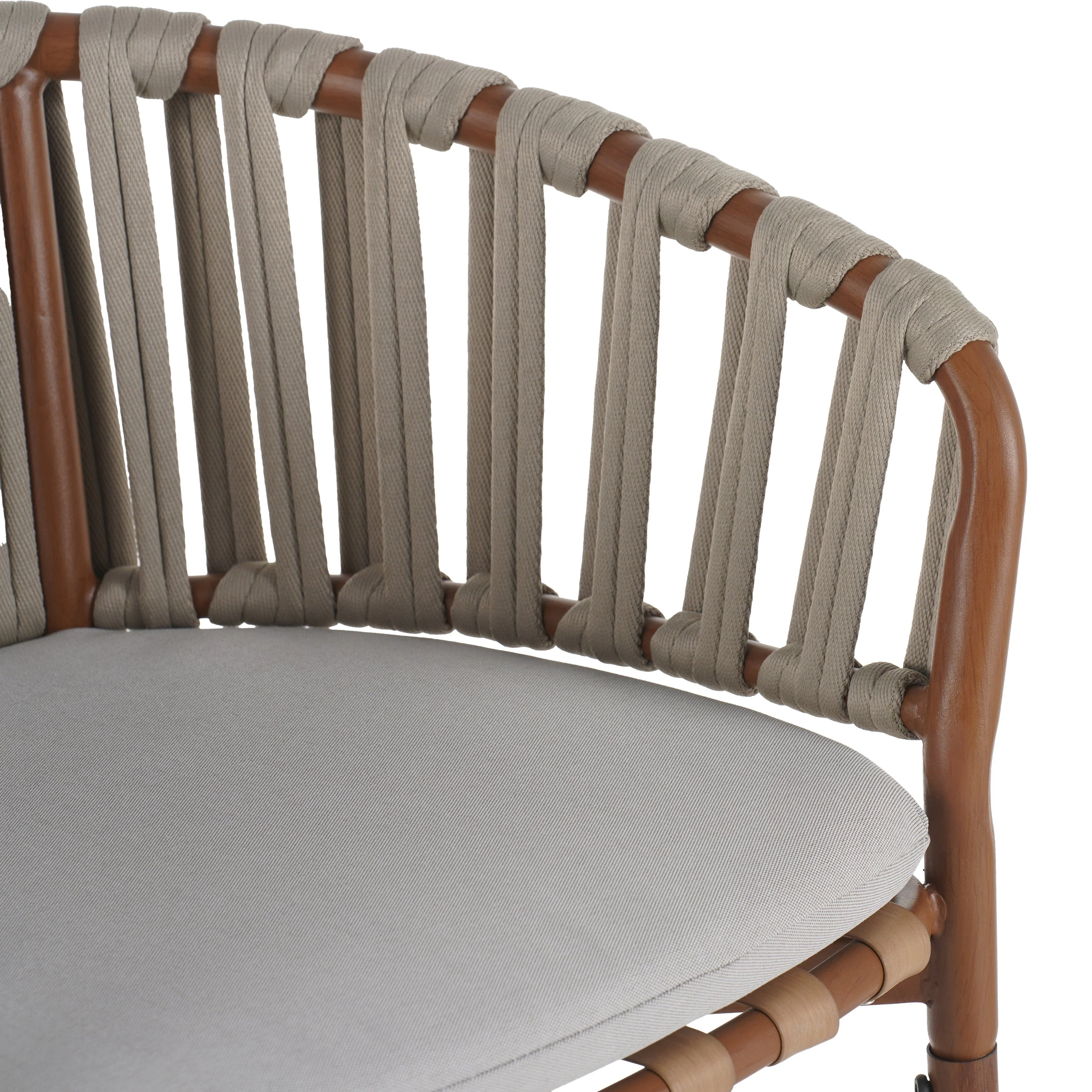 Lodi Outdoor Metal Rope Barstool Set of 2 - Image 15