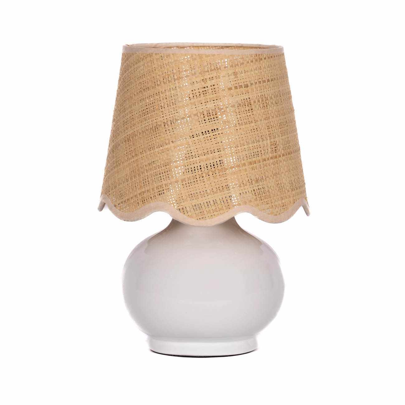 Logale White Solid Ceramic Table Lamp - Image 2