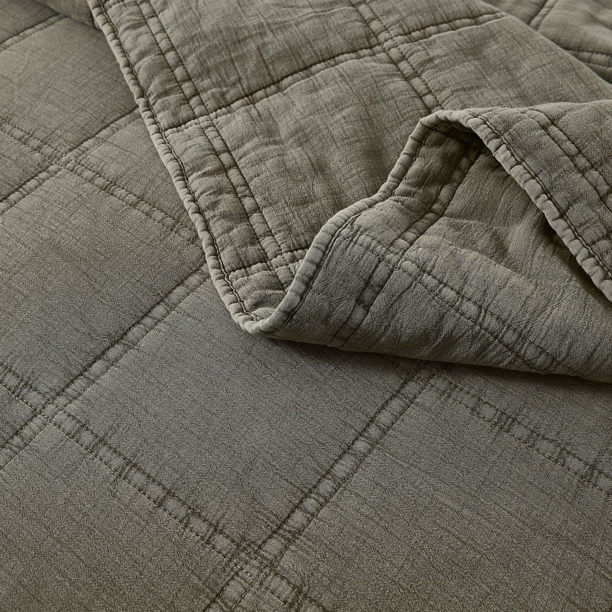 Logan Stone Washed Cotton Quilt 3 Piece Set - Image 7