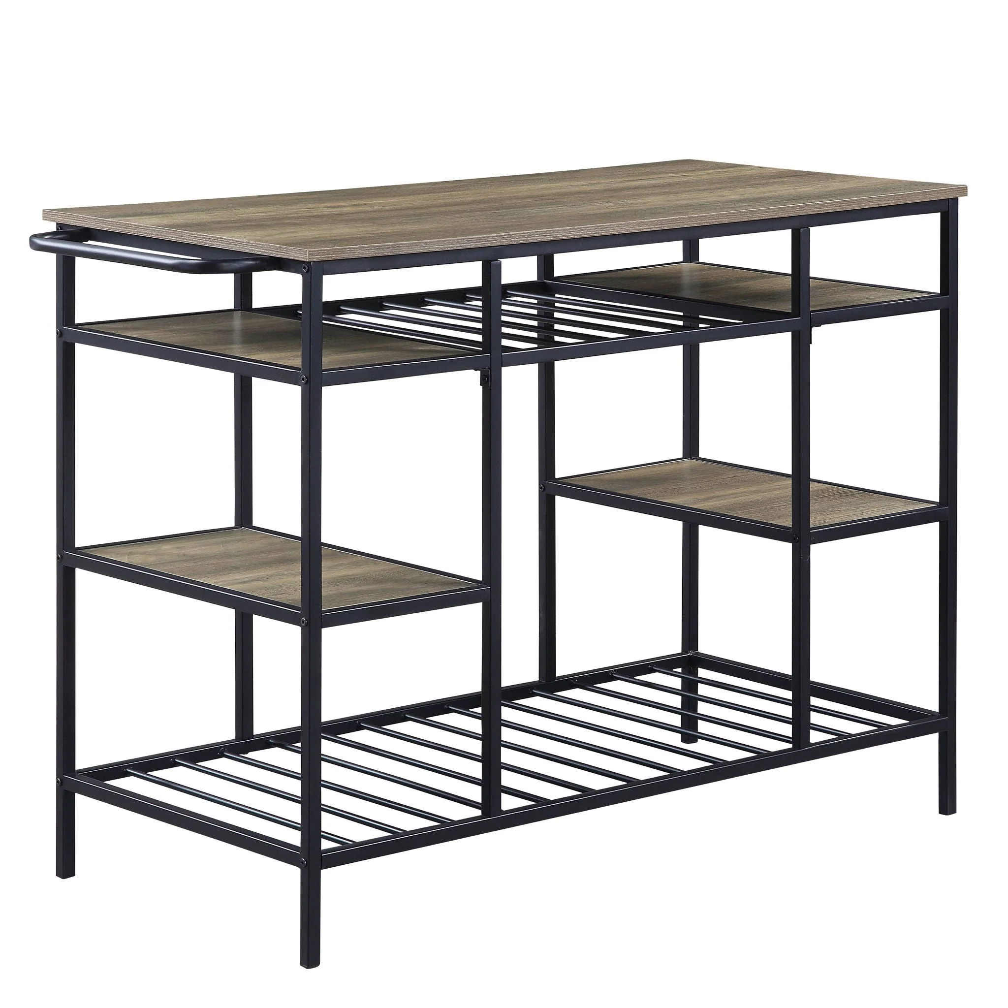 Lona - Kitchen Island - Rustic Oak / Black - Image 2
