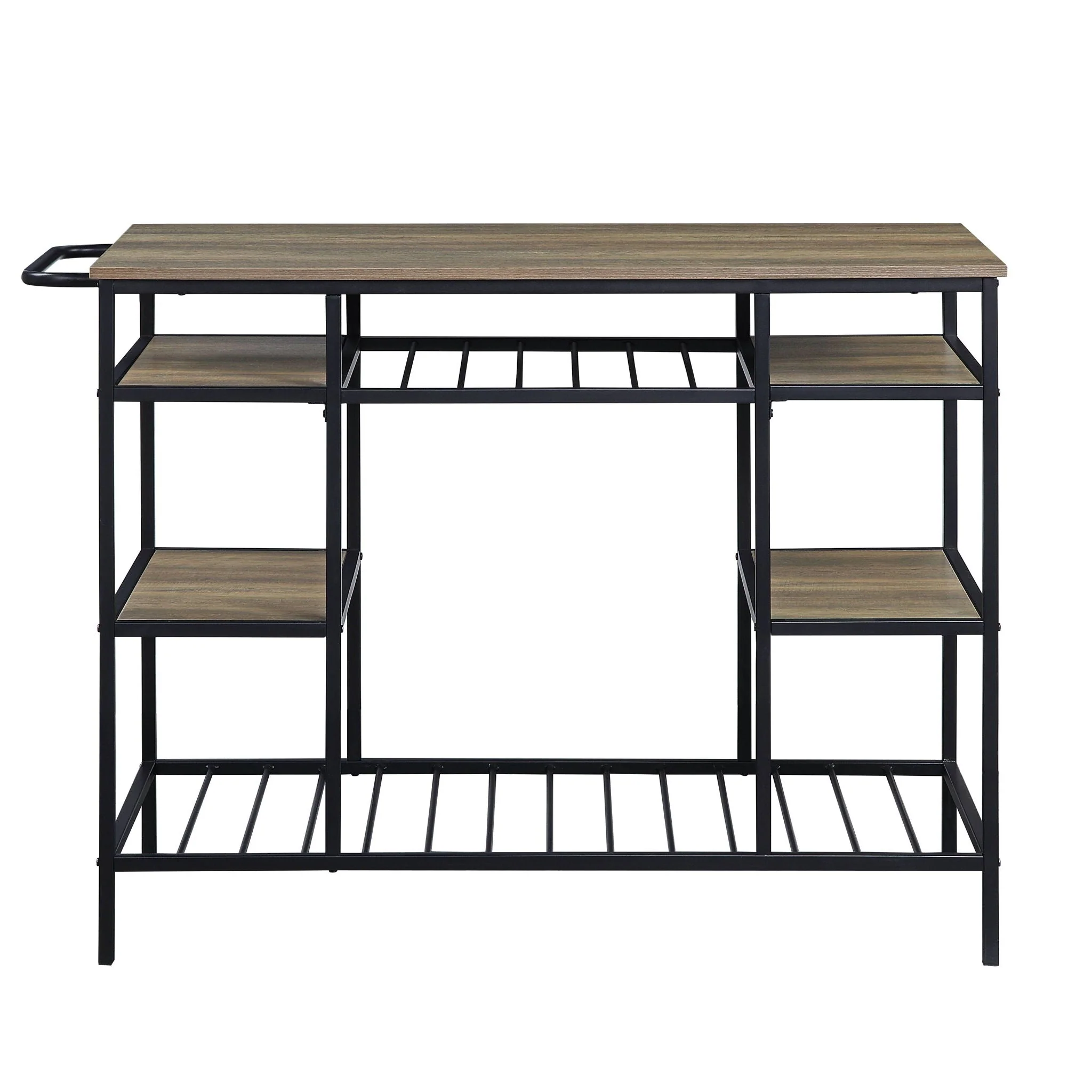 Lona - Kitchen Island - Rustic Oak / Black - Image 3