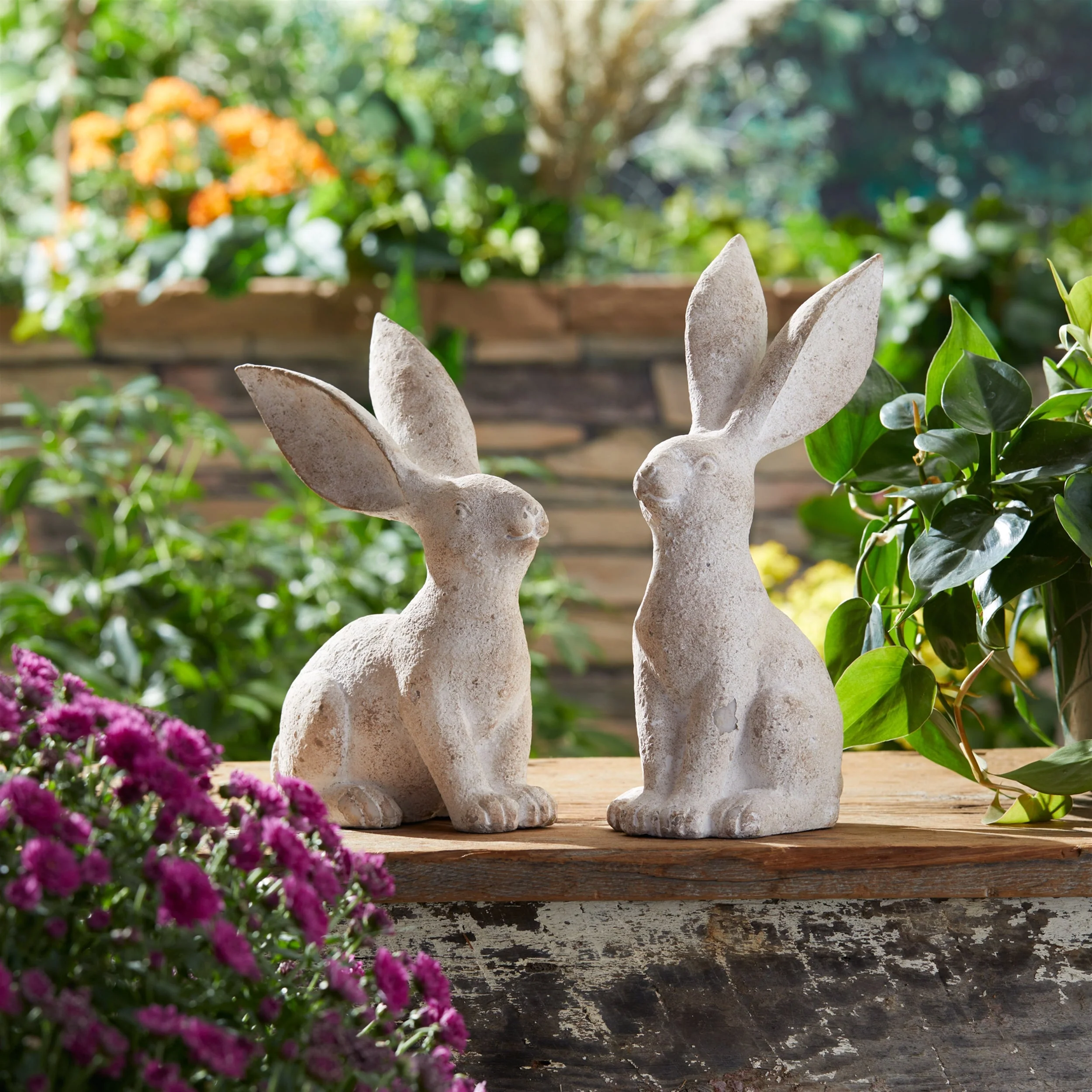 Long Ear Rabbit Figurine Set of 4 - Image 3