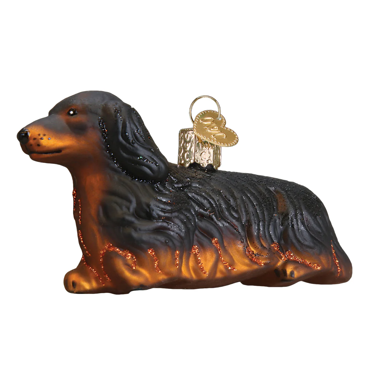 Long-Haired Dachshund Figurine by Old World Christmas - Image 3