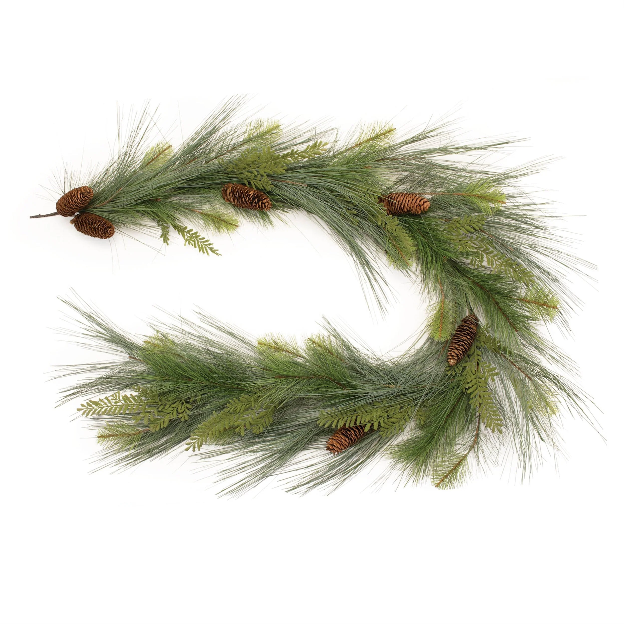 Long Needle Pine and Pinecone Garland 6'L - Image 3