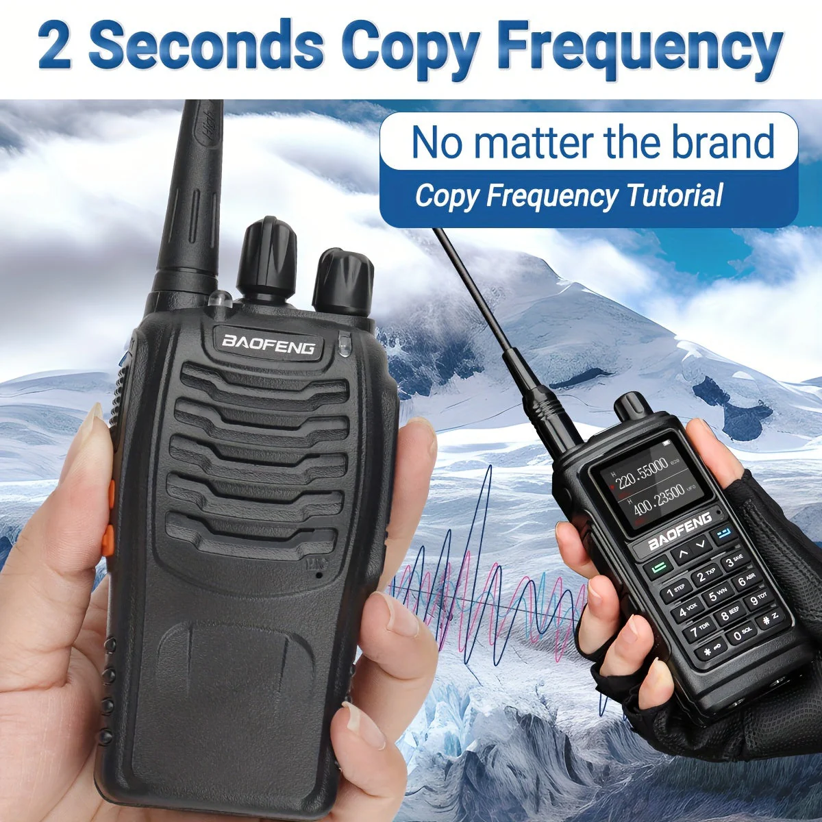 Long Range Walkie Talkies for Adults, Rechargeable 2-Way Radios with Earpieces - Image 3