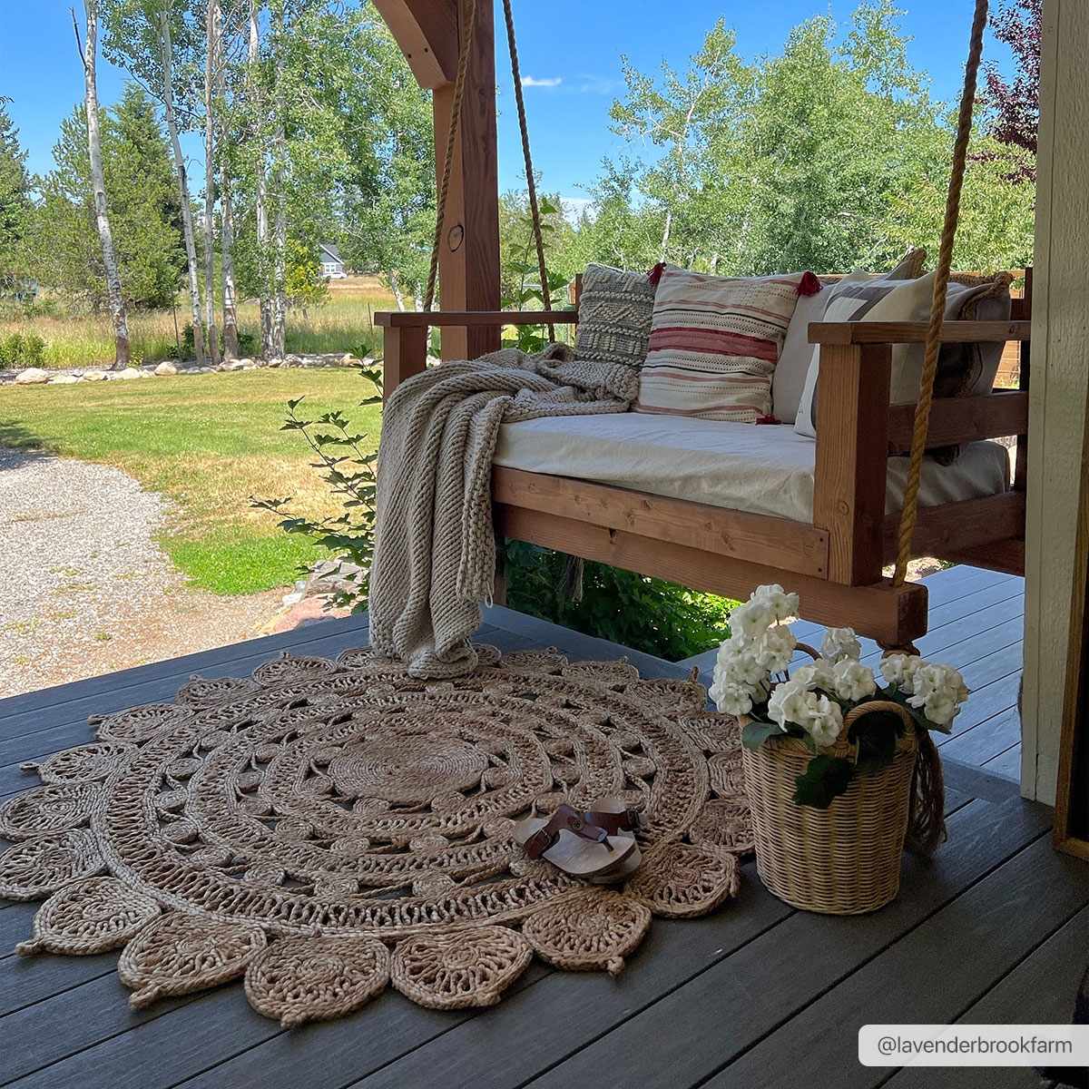 Longville Round Jute Rug - Clearance - Image 3