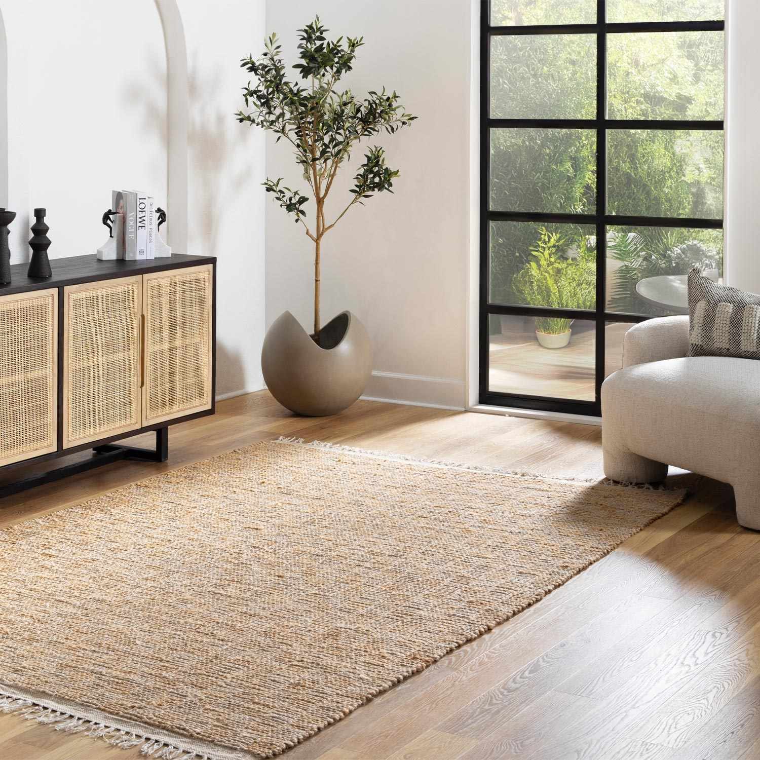 Lonut Checkered Jute Area Rug - Promo - Image 2