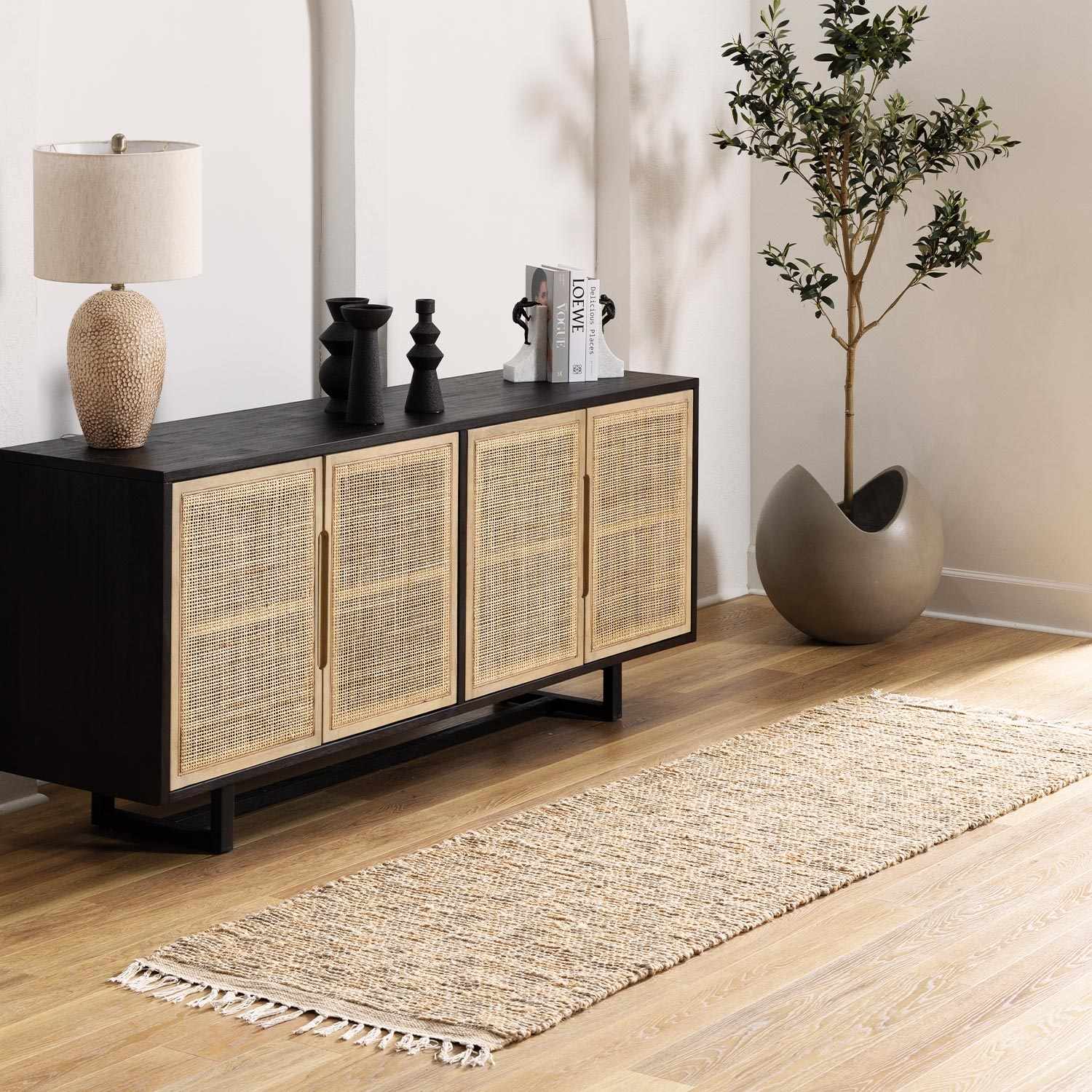 Lonut Checkered Jute Area Rug - Promo - Image 4