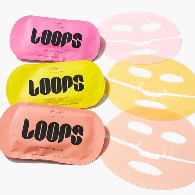 LOOPS Glow Gang Facial Mask 3ct/1.18oz - New - Image 2