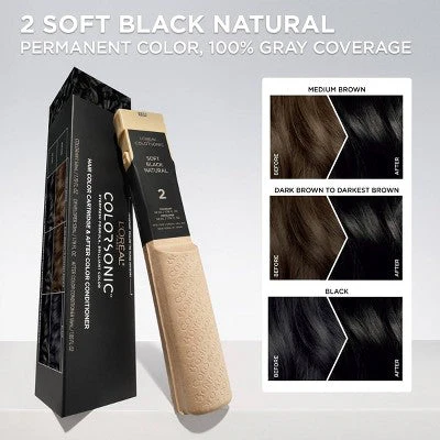 L'Oreal Paris Colorsonic Permanent Hair Color Cartridge Soft Black Natural - Image 3