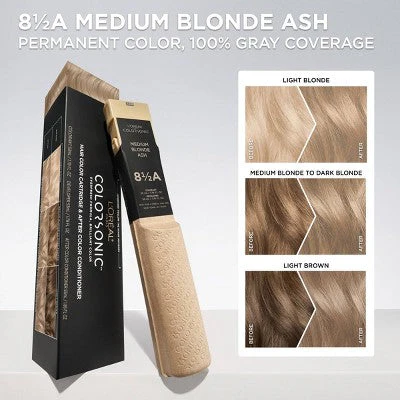 L'Oreal Paris Colorsonic Permanent Hair Color Medium Blonde Ash 8.5A - Missing Box - Image 3