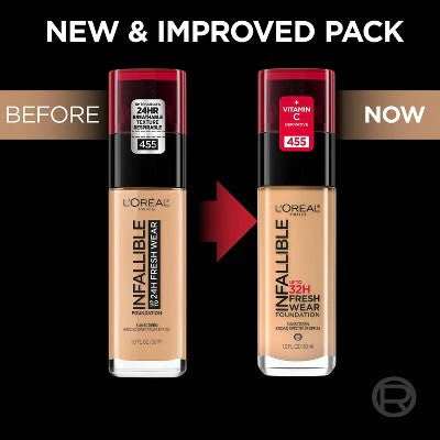 L'Oreal Paris Infallible 32HR Fresh Wear Foundation SPF 25 440 Natural Rose 1 fl oz - New - Image 7