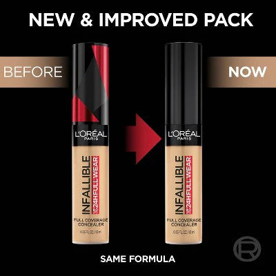 L'Oreal Paris Infallible Full Wear Waterproof Concealer 340 Fawn 0.33 fl oz - Imperfect Container - Image 7