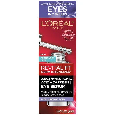 L'Oreal Paris Revitalift Derm Intensives Hyaluronic Acid+Caffeine 0.67 fl oz - Imperfect Box - Image 2